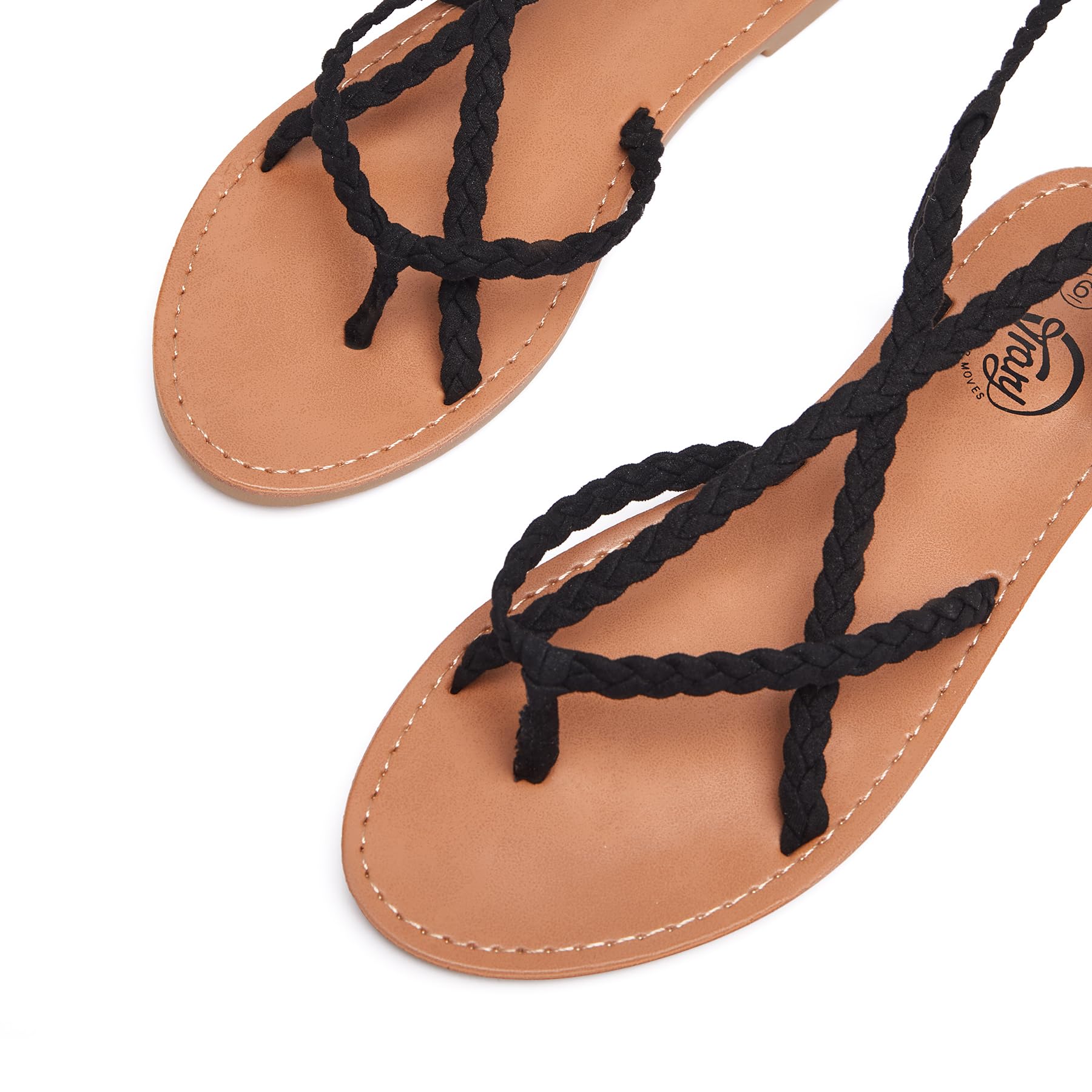 Women's Trary Gladiator Sandals - Lace Up Open Toe Flat Dressy Summer Sandals for Beach, Vacation & Casual Outfits | 2023 Trendy Women's Footwear