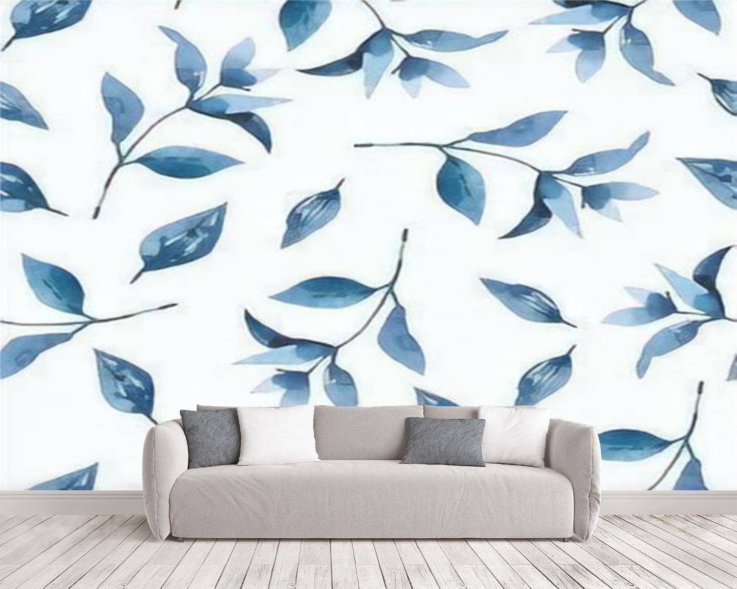 Peel and Stick Wallpaper - Elegant Watercolor Branches & Leaves Design | Self-Adhesive Wall Mural for Bedroom Decor | Seamless Contact Paper Wall Decals | 105