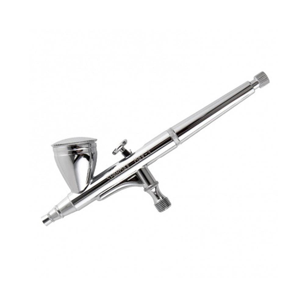 Sparmax MAX-3 Dual Action Gravity Feed Airbrush Kit - 0.3mm Nozzle, Chrome Finish - Perfect for Model Painting, Cake Decorating & DIY Art Projects
