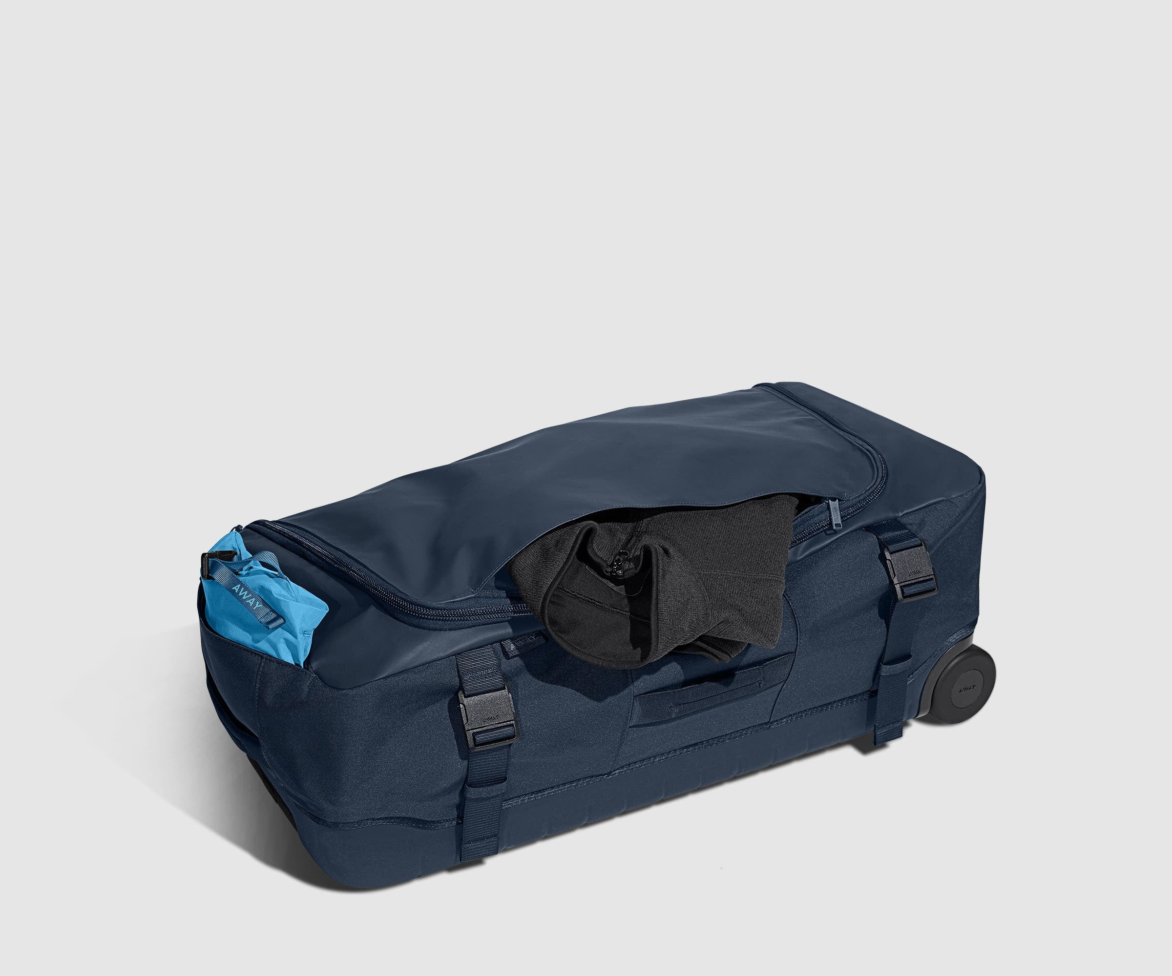 Active Rolling Duffle Bag 85L Navy Blue - Large Travel Duffel with Wheels for Gym, Sports, Camping & Weekend Getaways