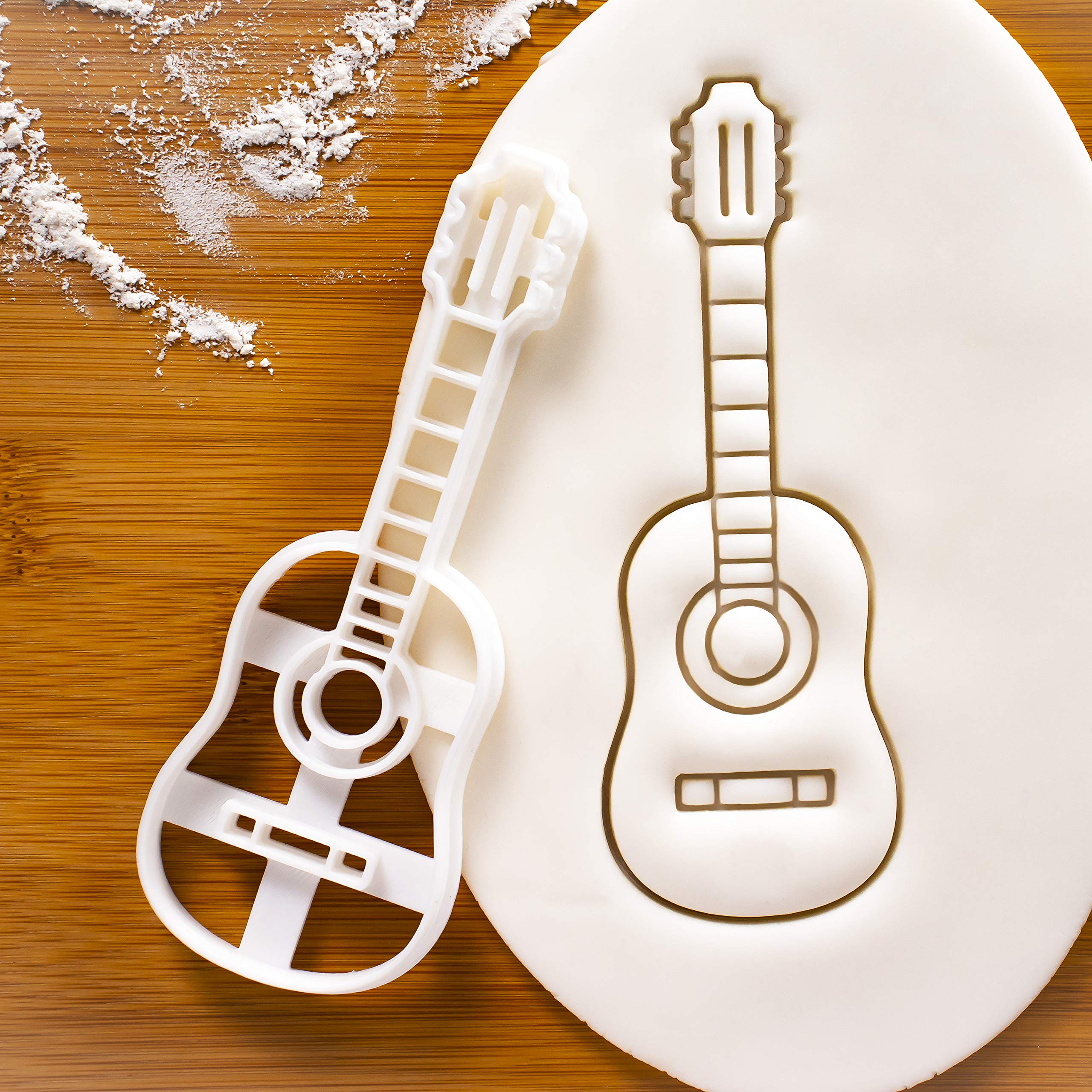 3-Piece Guitar Cookie Cutter Set - Acoustic, Electric & Bass Guitar Shapes - Perfect for Baking, Music-Themed Parties & DIY Cookie Decorations