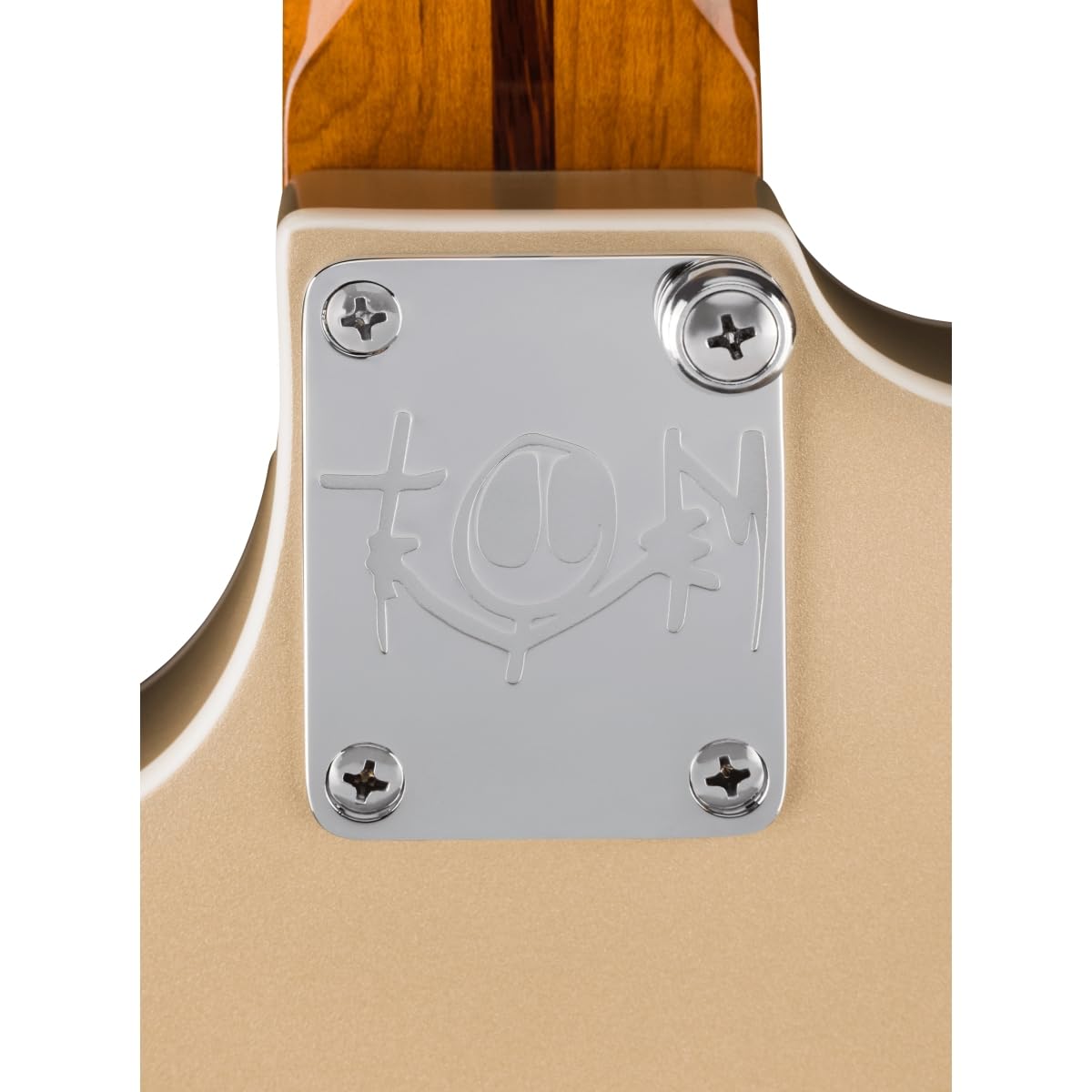 Fender Tom DeLonge Starcaster Semi-Hollow Body Electric Guitar - Satin Shoreline Gold Finish | Signature Model for Punk Rock & Alternative Music Performances