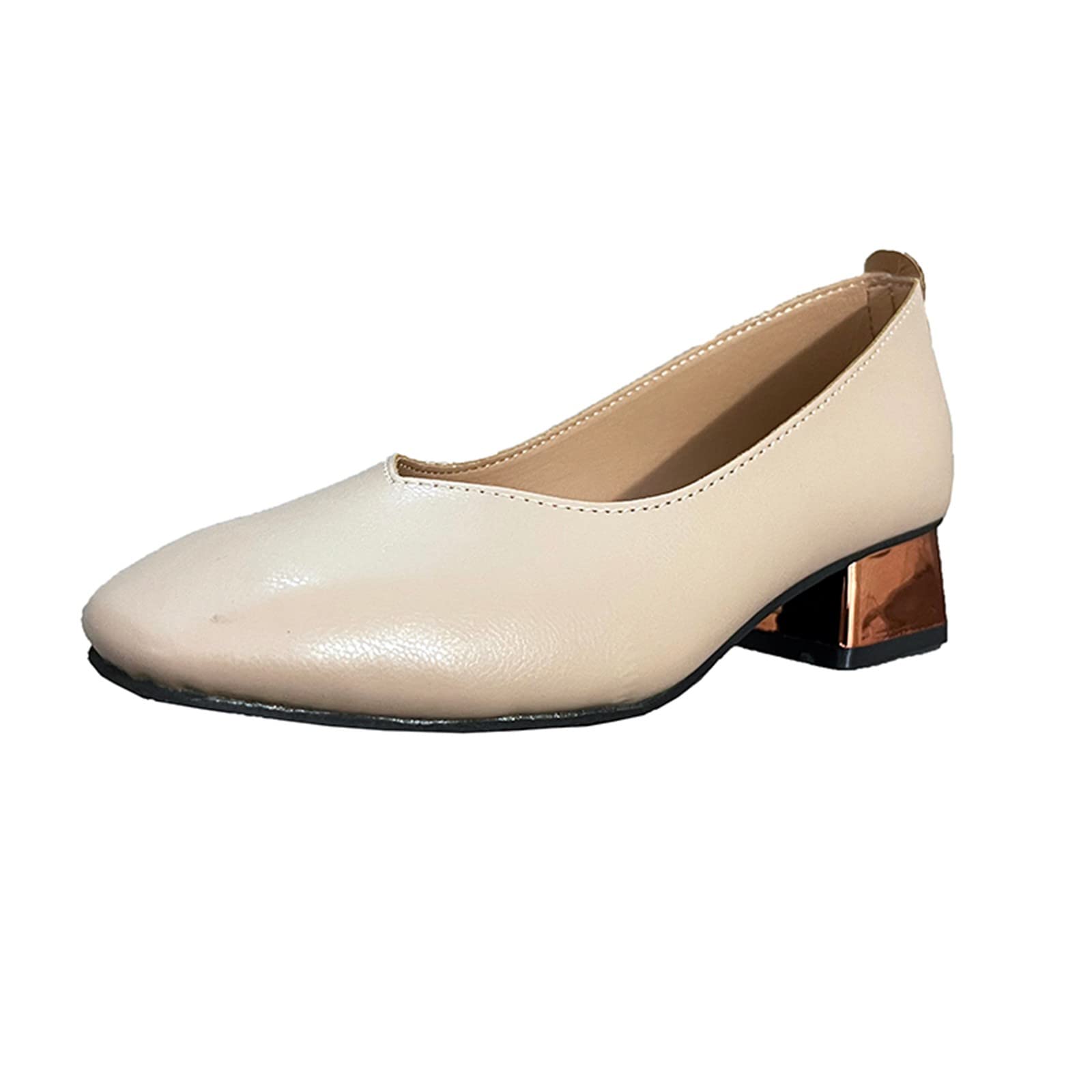 Breathable Women's Slip-On Casual Shoes with Chunky Heel & Strap - Comfortable Outdoor Sandals for Walking, Travel & Summer Fashion