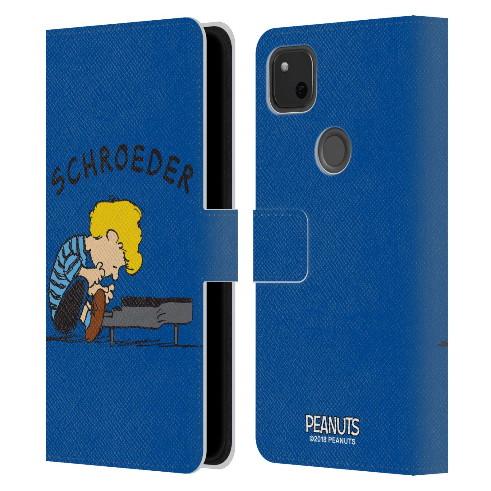 Peanuts Schroeder Leather Wallet Case for Google Pixel 4a - Officially Licensed Gift