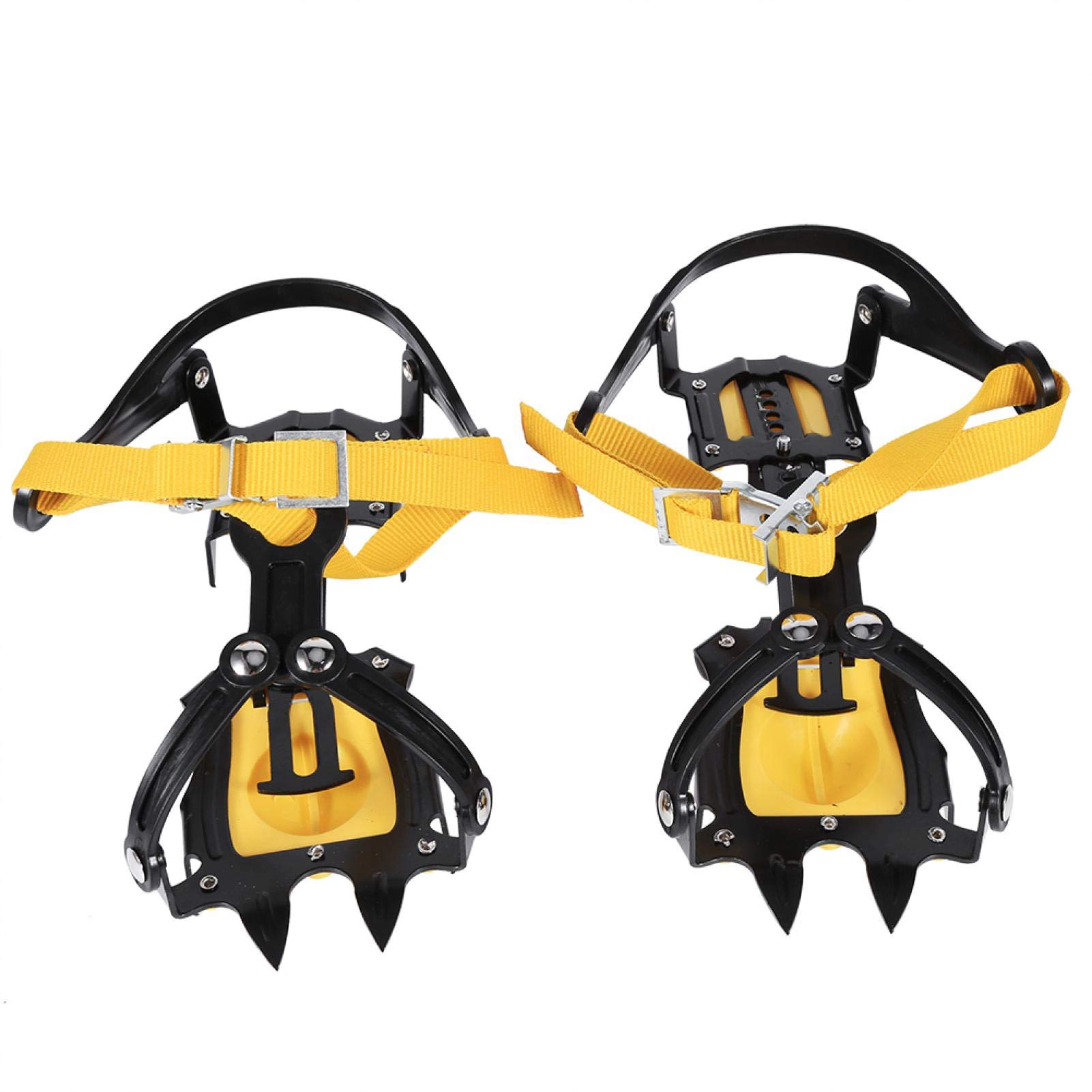 EVTSCAN 10-Tooth Ice Cleats for Hiking - Anti-Slip Crampons with Adjustable Straps for Snow, Ice & Winter Trails | Perfect for Outdoor Adventures, Mountain Climbing & Icy Sidewalks