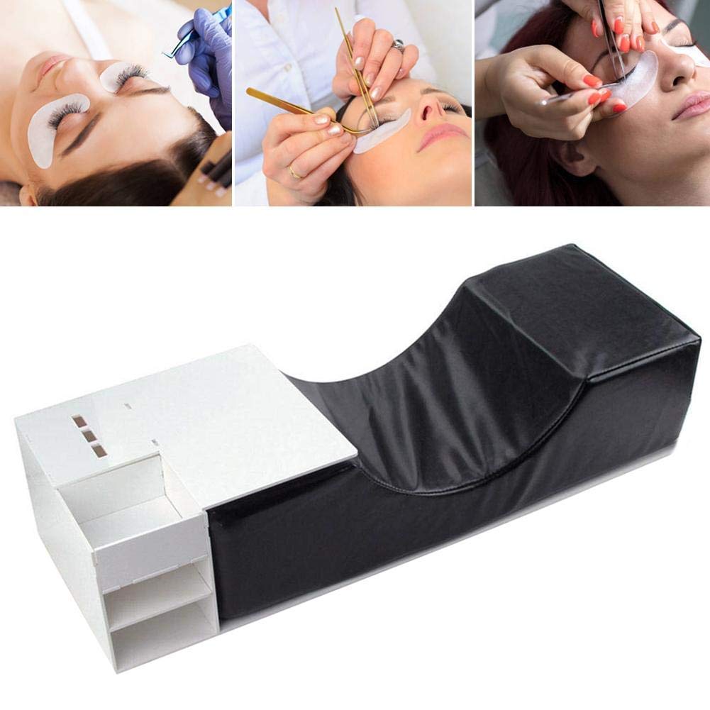 NACHEN Memory Foam Eyelash Extension Pillow - Ergonomic Curve Design for Lash Grafting, Salon & Professional Use - Includes Acrylic Lash Extension Cushion - Perfect for Eyelash Technicians, Beauty Salons & Home Spa Treatments