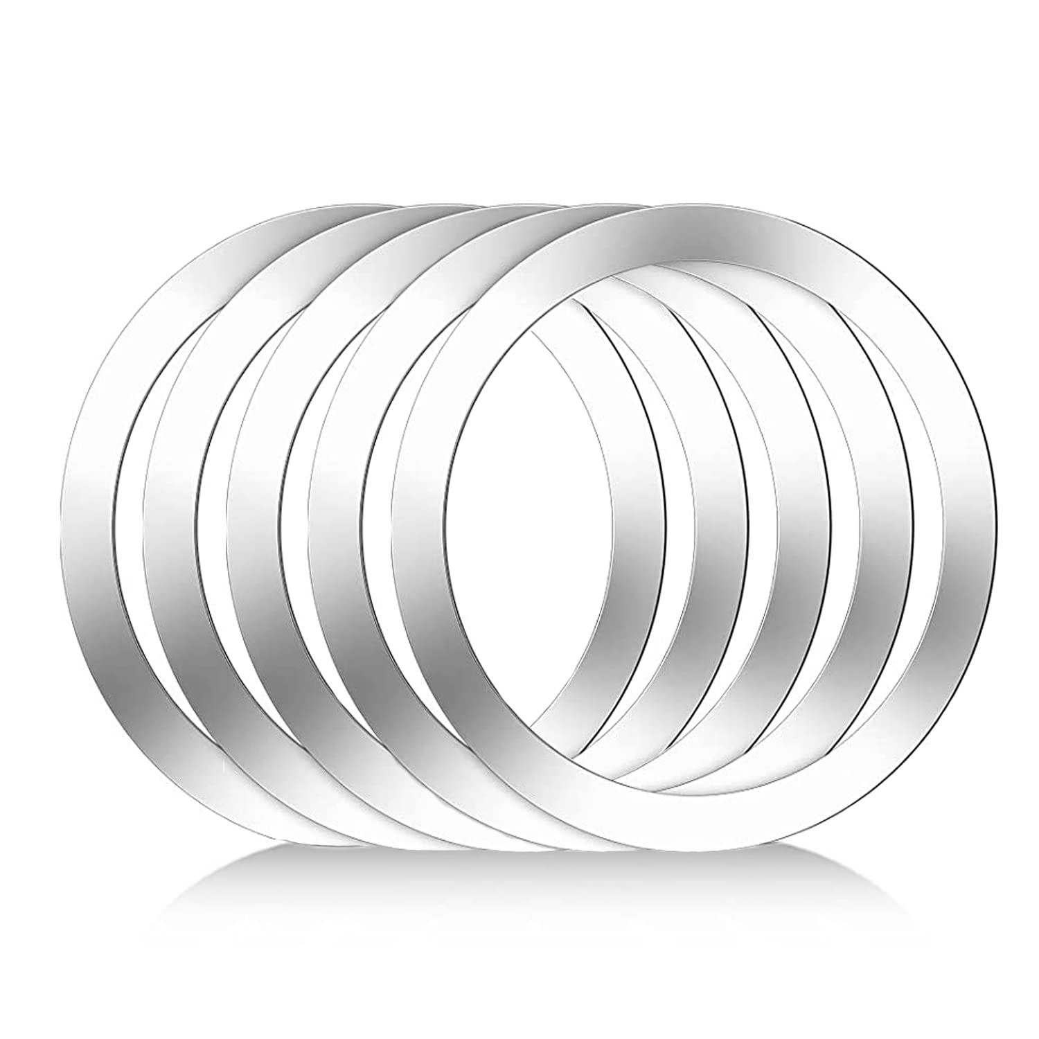 Universal Magnetic Adapter Ring 5PCS - Magsafe Compatible Wireless Charging Accessories for iPhone 16/15/14/13 Mini/Pro/Max & Galaxy S24/S23 - Silver Magnet Stickers for Phone Cases | Perfect for Car Mounts, Wireless Charging Stands & Magnetic Phone Holders