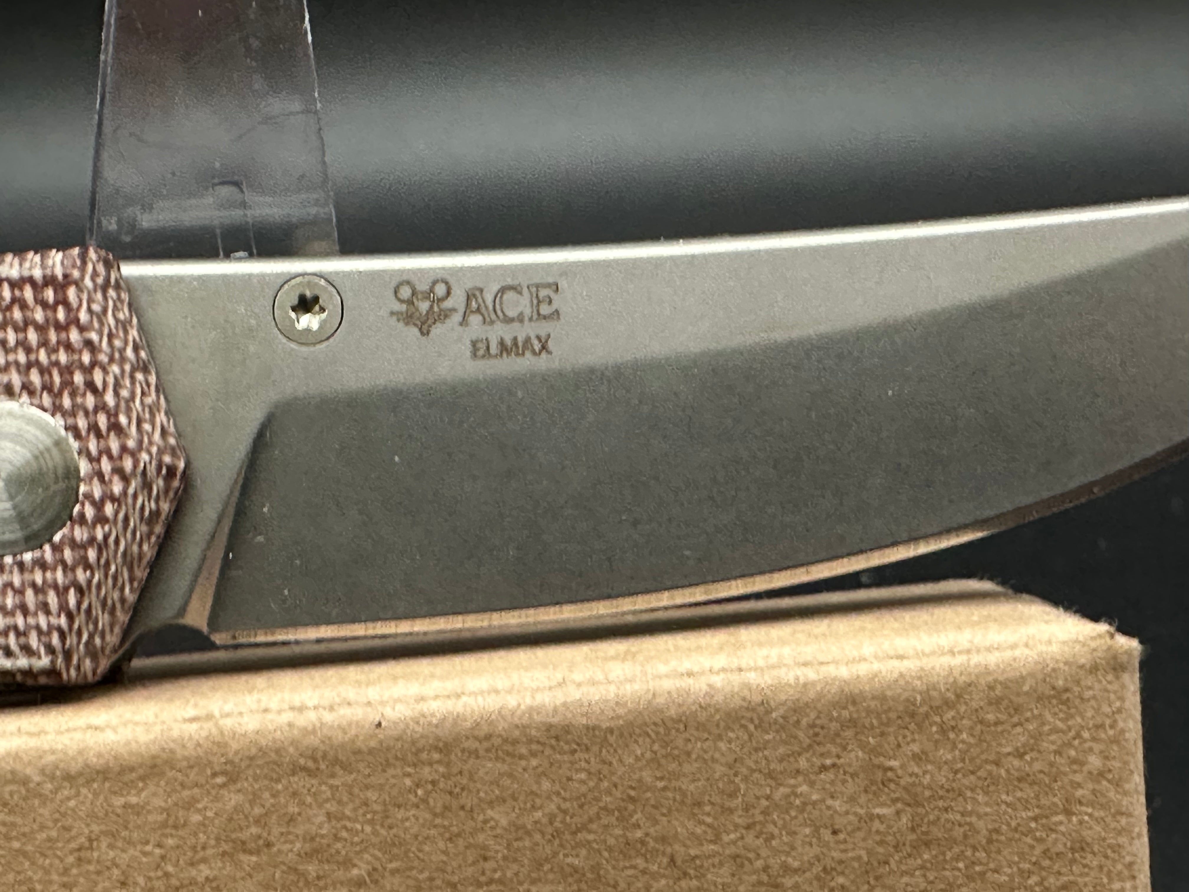 GiantMouse Clyde Folding Knife - Natural Micarta Handle, EDC Pocket Knife for Outdoor, Camping, Hiking & Everyday Carry
