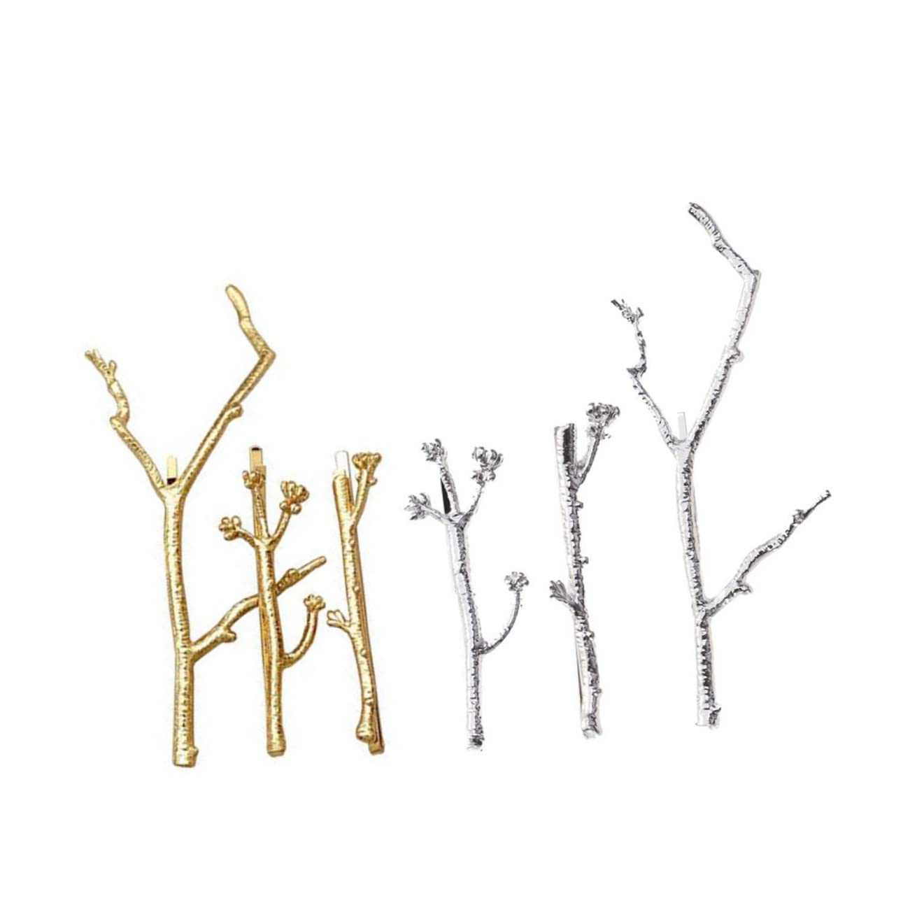 FOMIYES 6-Pack Vintage Gold Hair Clips for Women - Decorative Metal Barrette Hairpins, Tree Branch Bobby Pins, Dense Hair Accessories for Girls - Perfect for Weddings, Parties, and Everyday Styling
