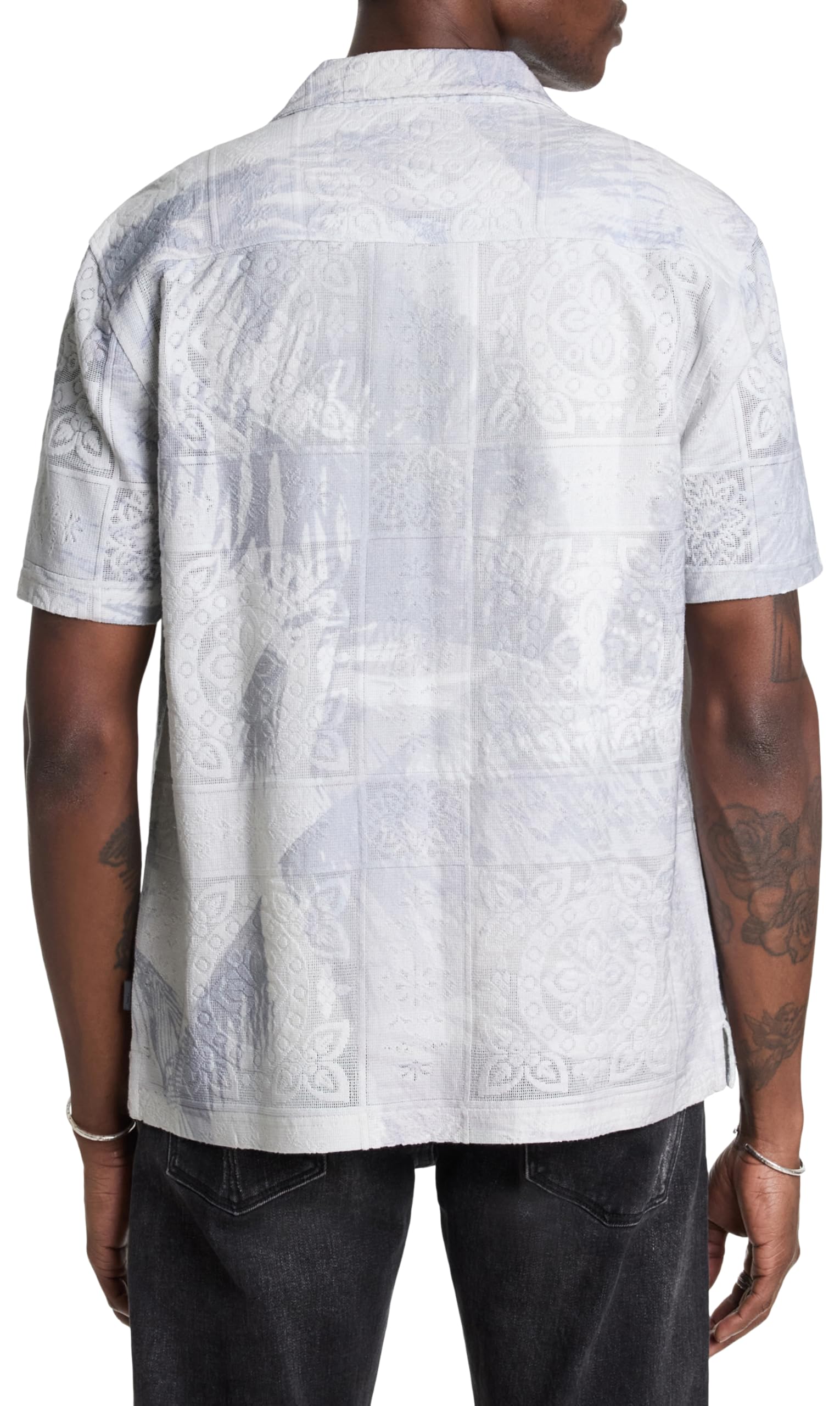 John Varvatos Men's Arya Button-Down Shirt - Slim Fit Casual Dress Shirt for Work & Date Night | Premium Cotton, Long Sleeve, Stylish Business & Party Wear