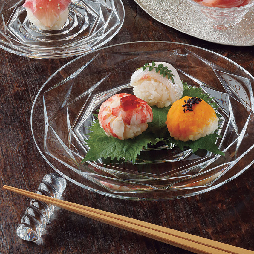 Baccarat Crystal Bamboo Chopstick Holder Set of 2 - Elegant Tableware for Asian Dining & Home Decor