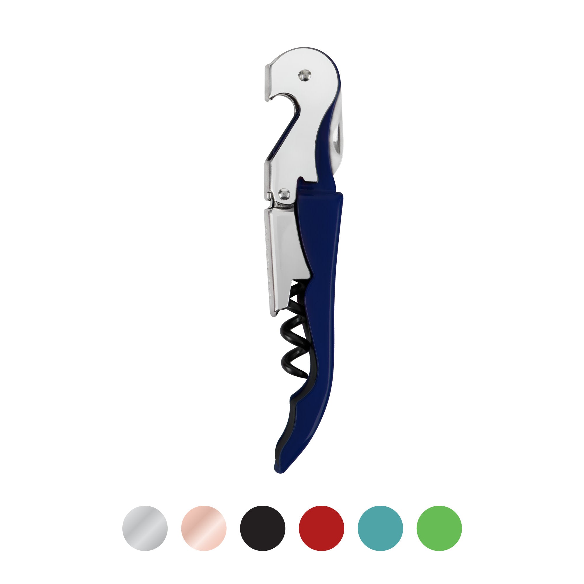 Premium Navy Blue Double Hinged Corkscrew - Professional Wine Bottle Opener for Home, Restaurants & Wine Tastings | Truetap