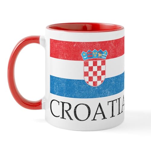 White/Red Inside - Vintage Croatia Mug