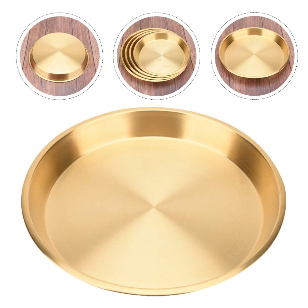 PRETYZOOM Copper Serving Tray - Elegant Food Plate for Fruits, Snacks, Desserts | Stylish Kitchen Tableware & Storage Container for Dining, Parties, and Home Decor