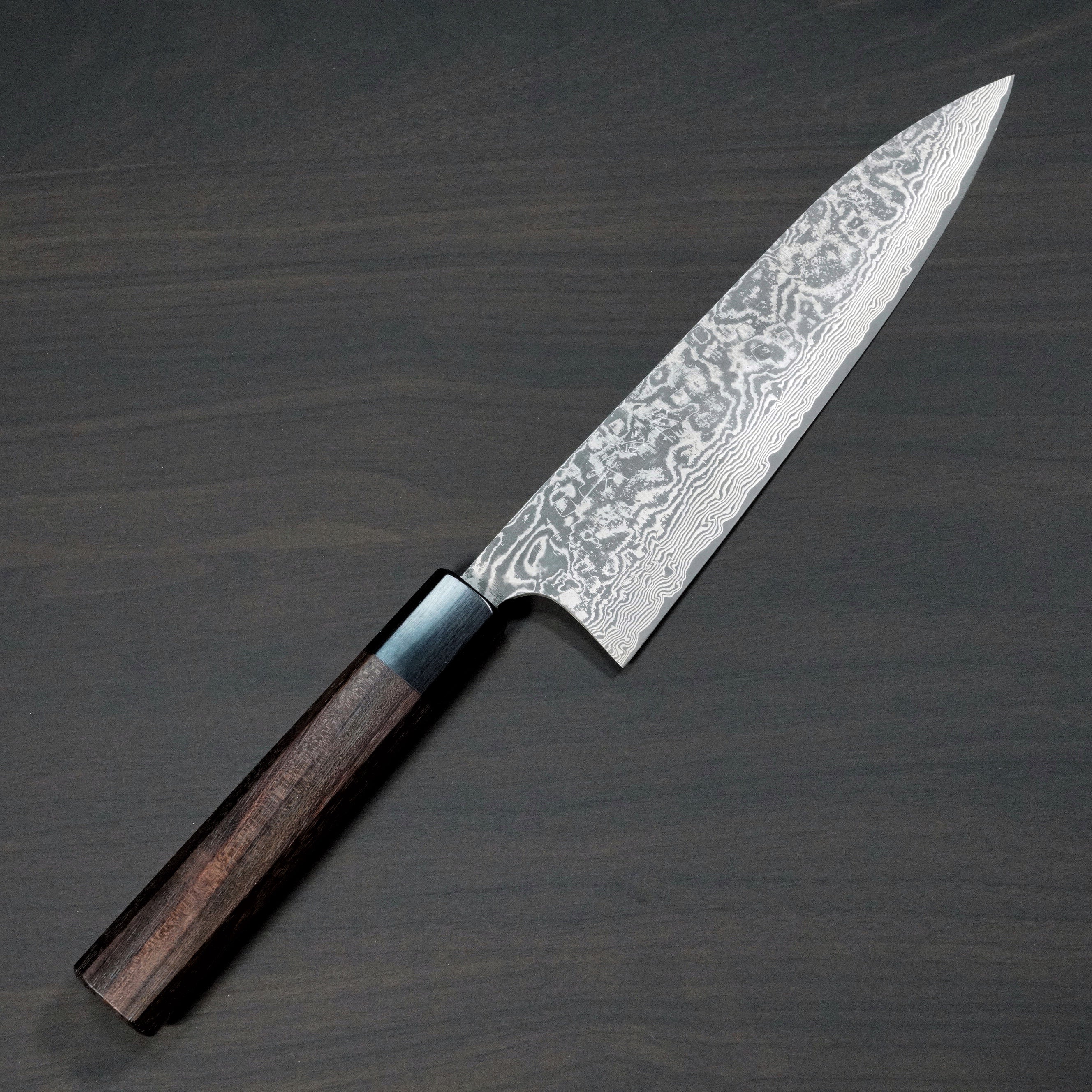 Premium Saji Takeshi SG2 Black Damascus Gyuto Chef Knife 210mm - Japanese High Carbon Stainless Steel with Rosewood Handle - Perfect for Professional Chefs & Home Cooking, Sushi, Meat Cutting & Vegetable Chopping