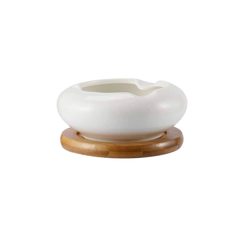 Premium Handcrafted Ash Wood Bowl with Sturdy Base - Perfect for Serving Salads, Fruits & Snacks | Elegant Home Decor & Dining Table Centerpiece