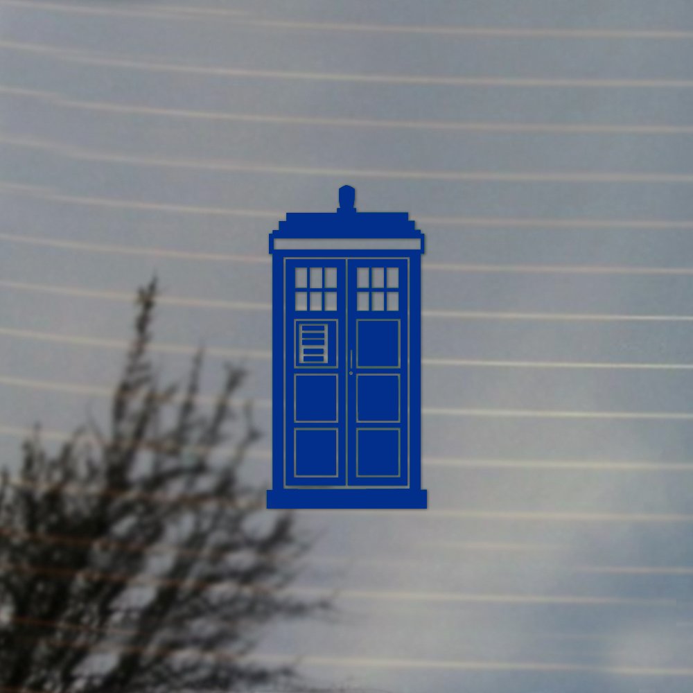 Doctor Who Tardis Vinyl Decal Sticker - Sapphire Blue Cosplay Accessory & Fan Gear for Laptops, Cars, Windows, and DIY Projects