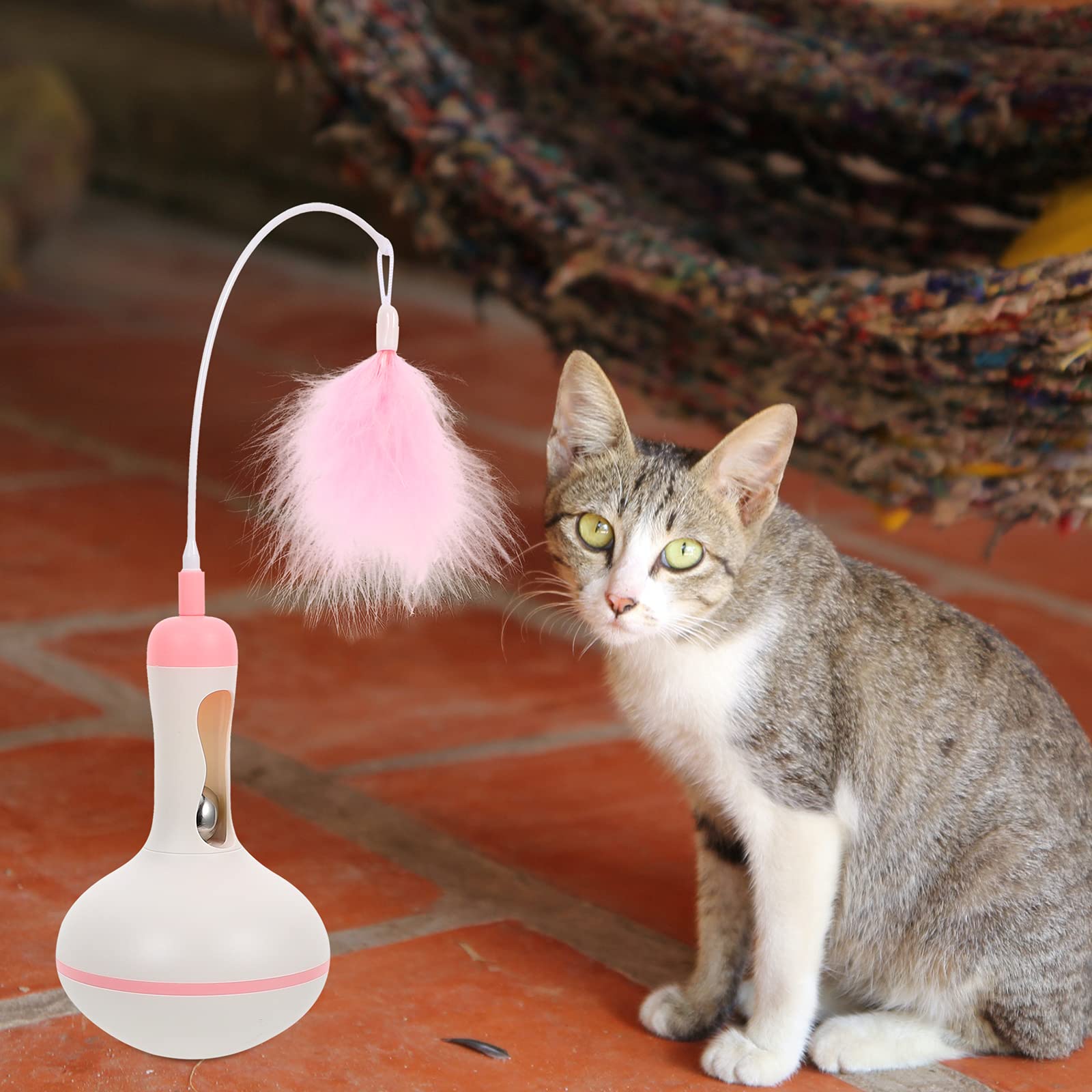 Interactive Cat Tumbler Toy - Fun Teaser Stick & Plaything for Kittens - Perfect for Training, Exercise & Bonding with Your Pet (Great for Indoor Play & Stimulation)