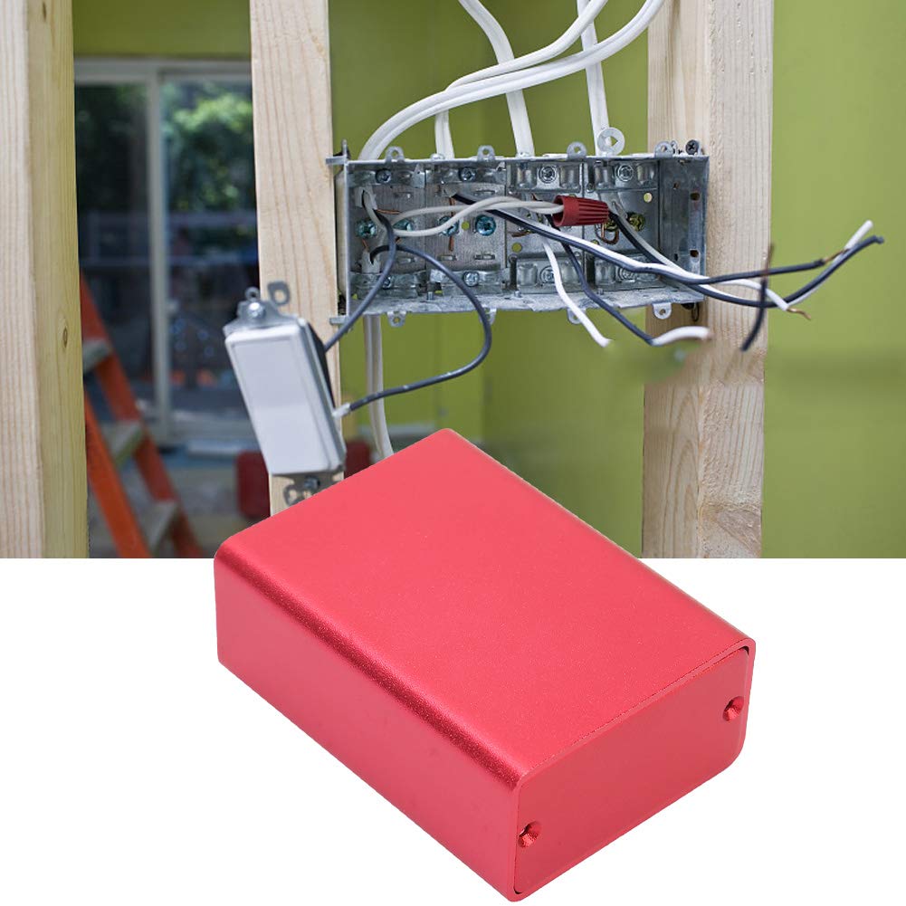 Aluminum Electronic Project Enclosure Case - DIY Circuit Board Cooling Box with Frosted Red Finish | Perfect for Instrument Protection & DIY Electronics Projects
