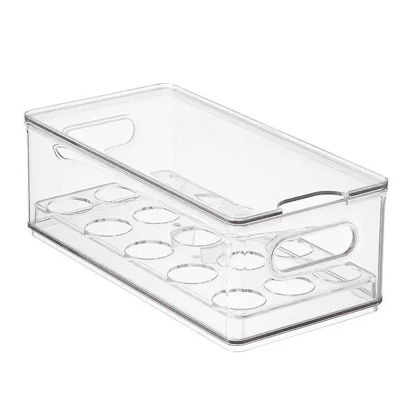 Egg Storage Container - Stackable Plastic Egg Holder for Refrigerator - Perfect for Kitchen Organization & Fresh Egg Storage