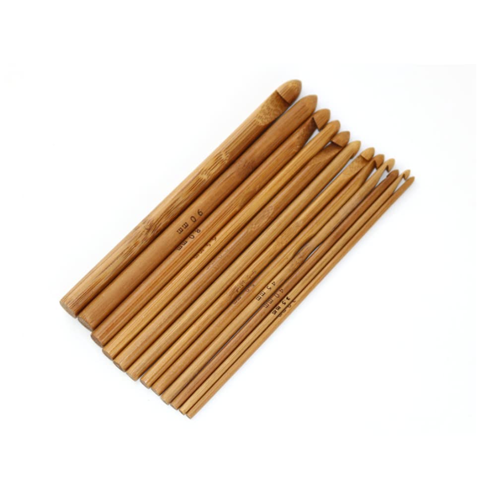 Handmade Wooden Yarn Bowl with Cover - 12 Piece Crochet Hook Set for Knitting & Crocheting - Yarn Storage Bowl with Holes for Smooth Yarn Feeding - Perfect for DIY Crafts, Home Decor & Gift Giving