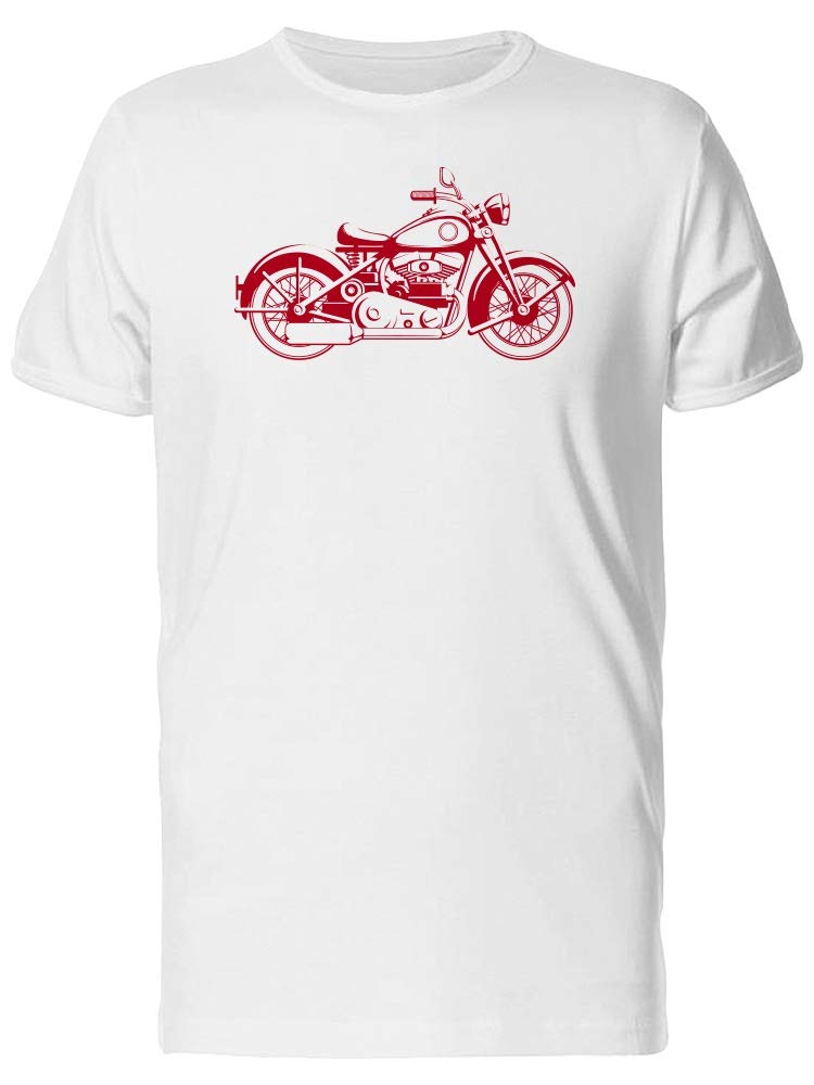 Vintage Red Motorcycle T-Shirt for Men - Retro Biker Tee for Casual Wear & Motorcycle Enthusiasts