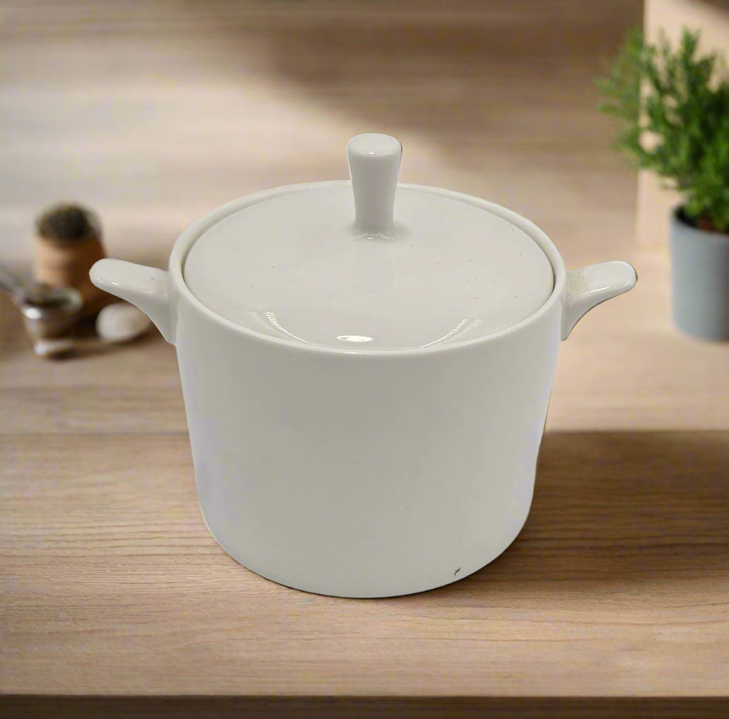 3.5x2.5 Inch White Ceramic Sugar Bowl with Lid - Perfect for Tea, Coffee, and Kitchen Storage