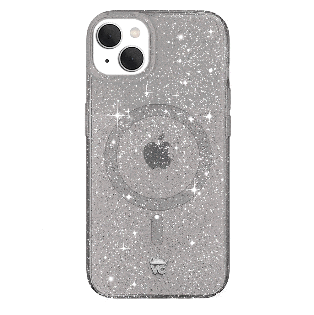 Sparkle Grey Stardust Glitter iPhone Case - Protective & Stylish Phone Cover for iPhone 13/14/15 Pro Max - Perfect for Parties, Events & Everyday Glam