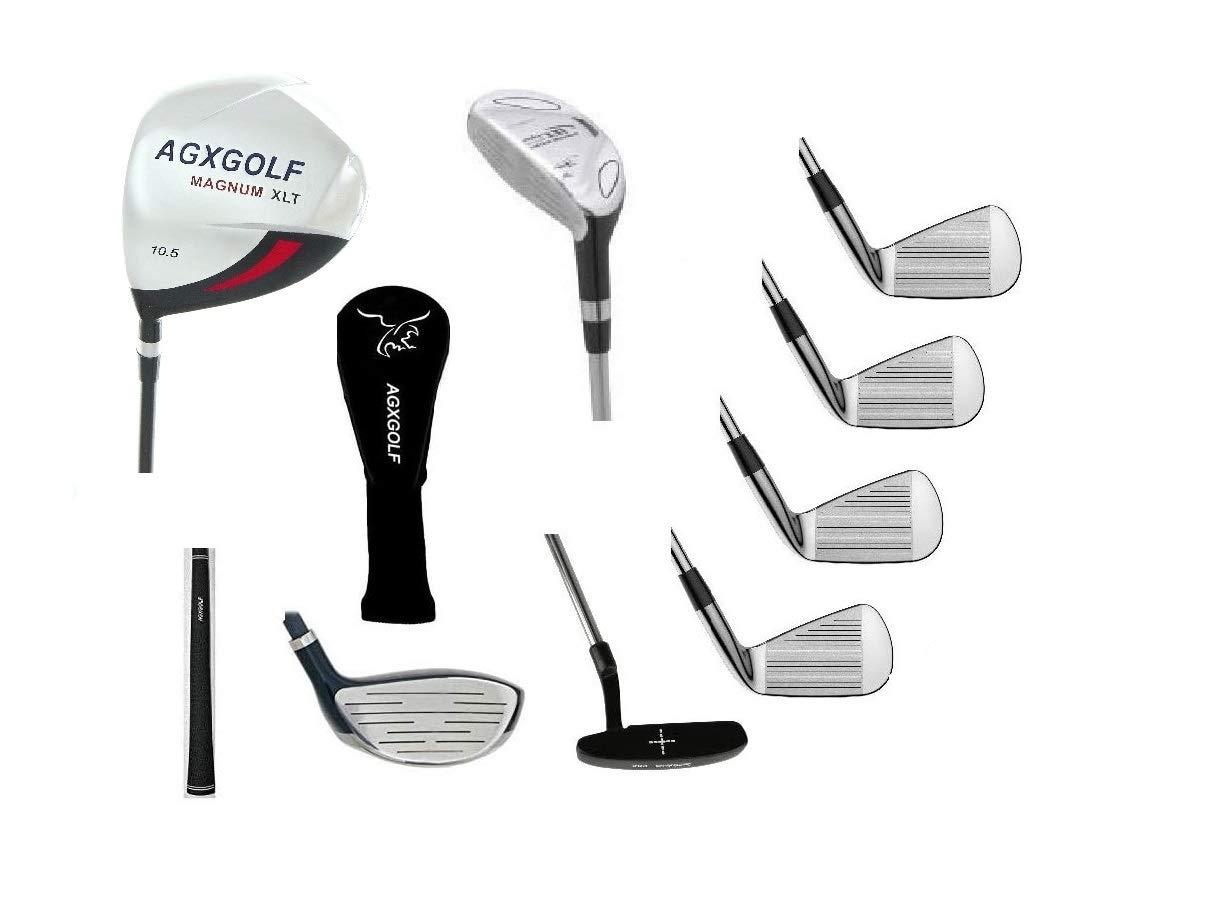 Left Handed Tour Edition Executive Golf Club Set for Men - 460cc Driver, 3 Wood, Hybrid, XS-Tour Irons & Putter with Stand Bag - Premium USA Built Golf Clubs for Practice, Tournaments & Casual Play