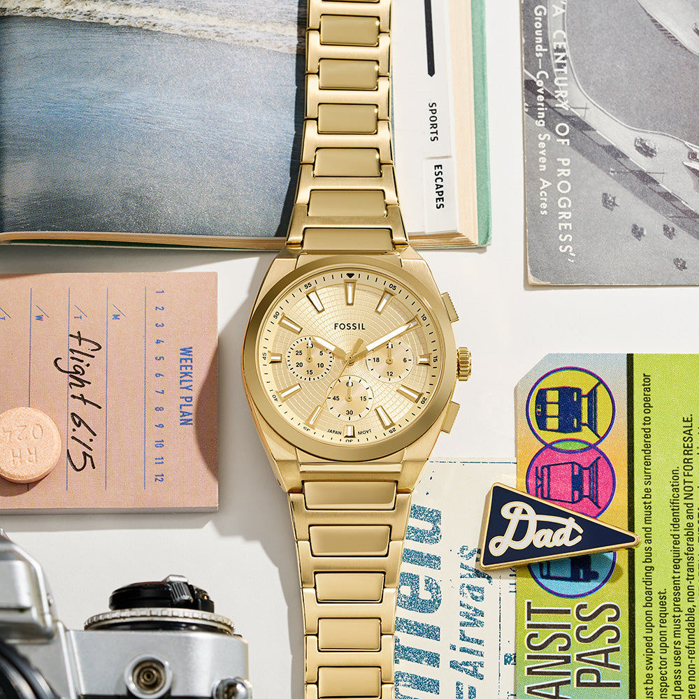 Fossil Everett FS6119 Men's Chronograph Watch - Stylish Analog Quartz Timepiece for Casual & Business Wear