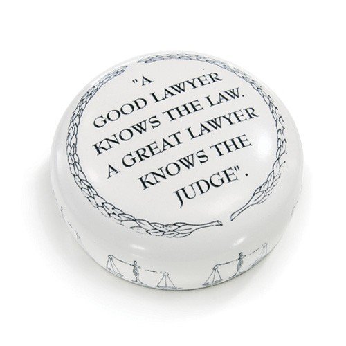 Premium Lawyer Gift - Engraved Desk Paperweight with Inspirational Quote - 'A Good Lawyer Knows the Law; A Great Lawyer Knows the Judge' - Perfect for Office Decor, Attorney Appreciation & Legal Professional Gifts