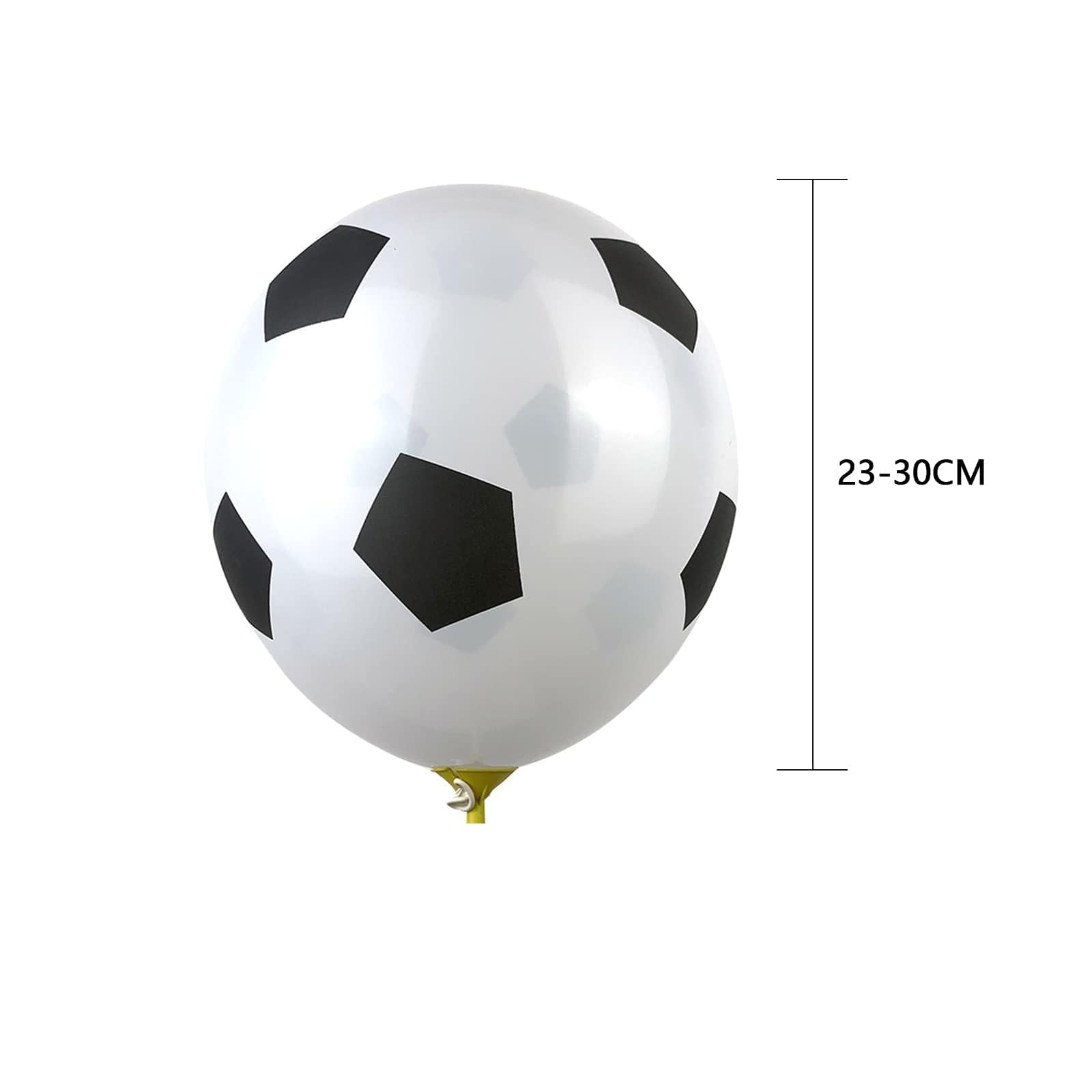 JEOPKO 24-Pack Black & White Soccer Balloons - 12 Inch Football Party Decorations for Sports Theme Birthday, Baby Shower & Game Day Celebrations - Perfect for Soccer Fans & Team Spirit Events
