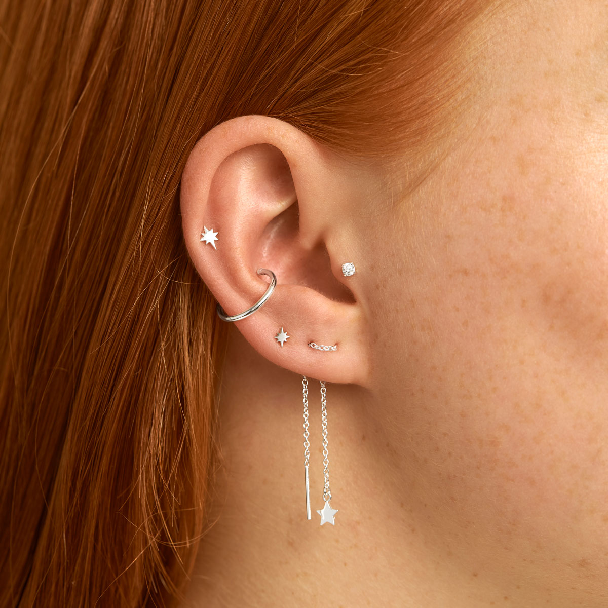 Sterling Silver Medium Hoop Earrings for Women - Sleek & Hypoallergenic Sleepers for Everyday Wear & Gifting