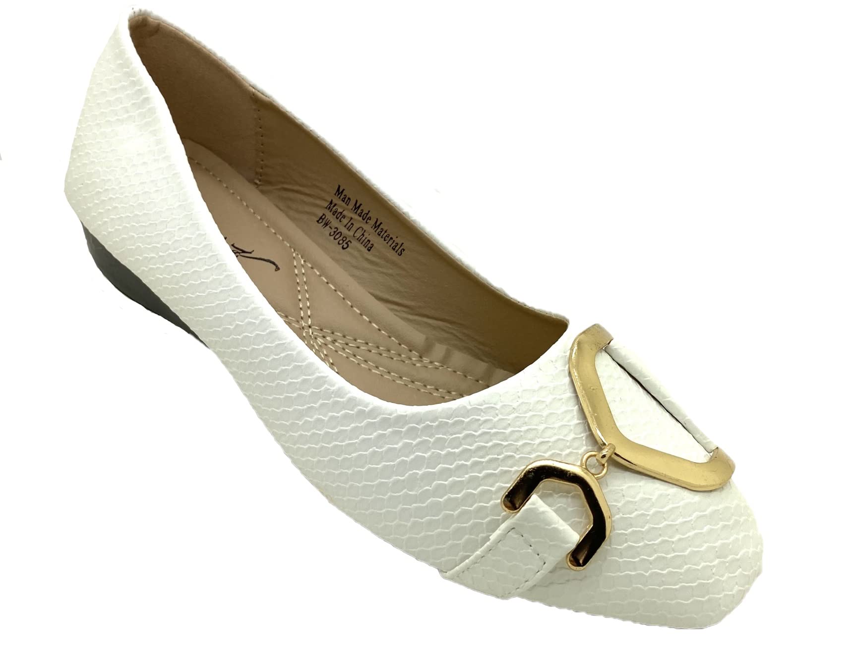 Victoria K Women's Buckle Wedge Flat Shoes - Comfortable Everyday & Work Wedge Shoes with Cushion Support for Fall, Winter & Spring | Casual, Office & Outdoor Wear