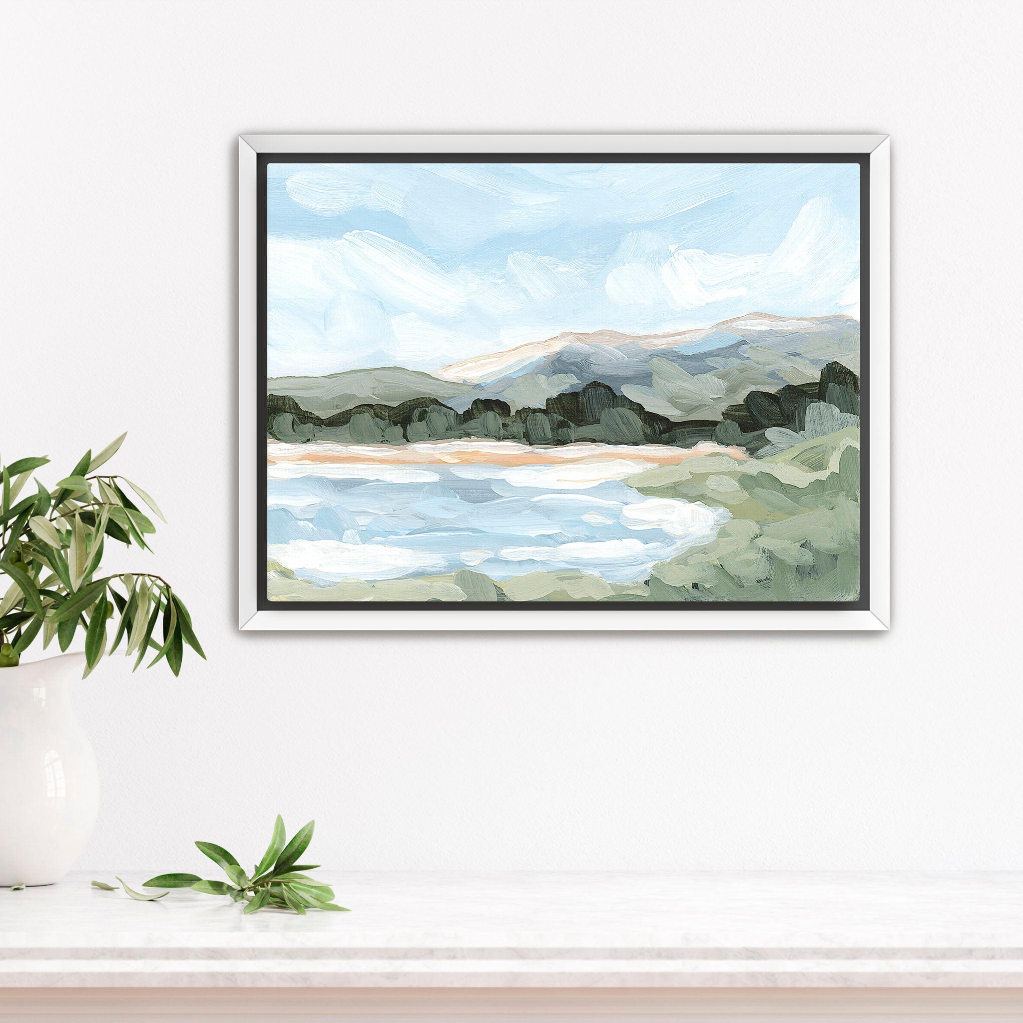 Catamount Reservoir II Art Print - Stunning Landscape Wall Decor for Home & Office - Perfect for Living Room, Bedroom, or Office Space