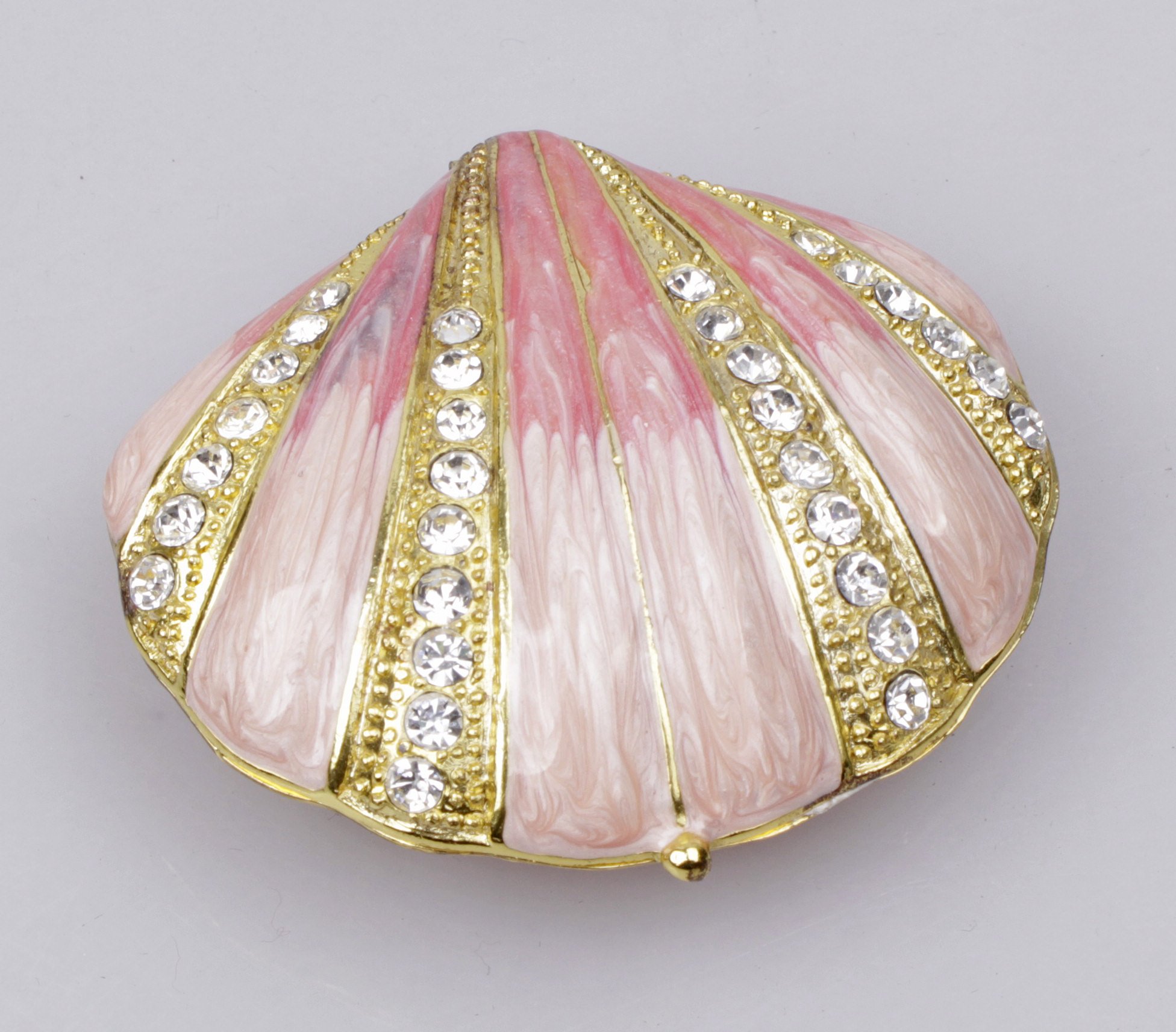 Pink Seashell Ring Jewelry Holder - Collectible Trinket Box for Engagement Rings, Necklaces & Small Treasures - Perfect for Beach Weddings, Gift Giving & Home Decor