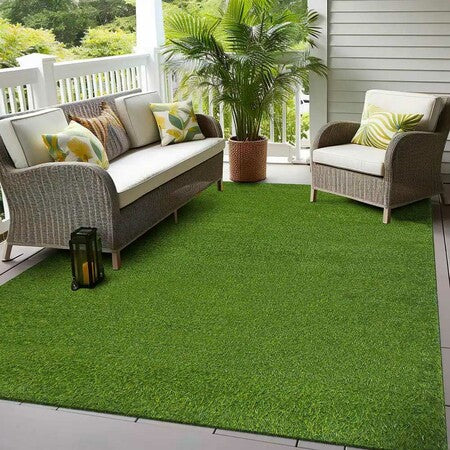 Premium Artificial Grass Rug - Indoor/Outdoor Synthetic Turf Carpet for Patio, Balcony, and Play Areas - Pet-Friendly & UV Resistant