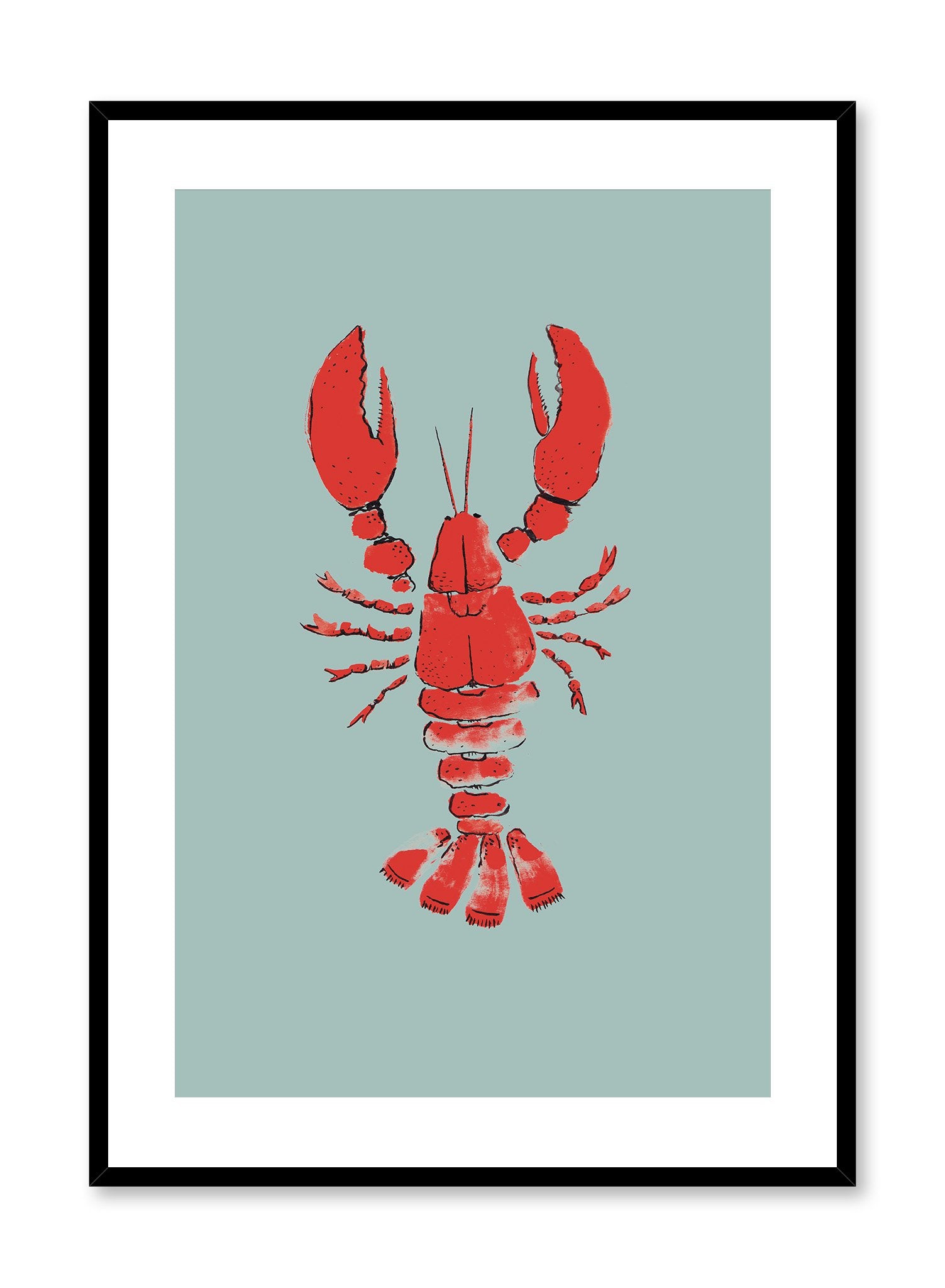 Hello Lobster Poster - Cute & Funny Kitchen Wall Art Decor for Home, Office, or Restaurant - Perfect Gift for Seafood Lovers & Coastal Theme Decor