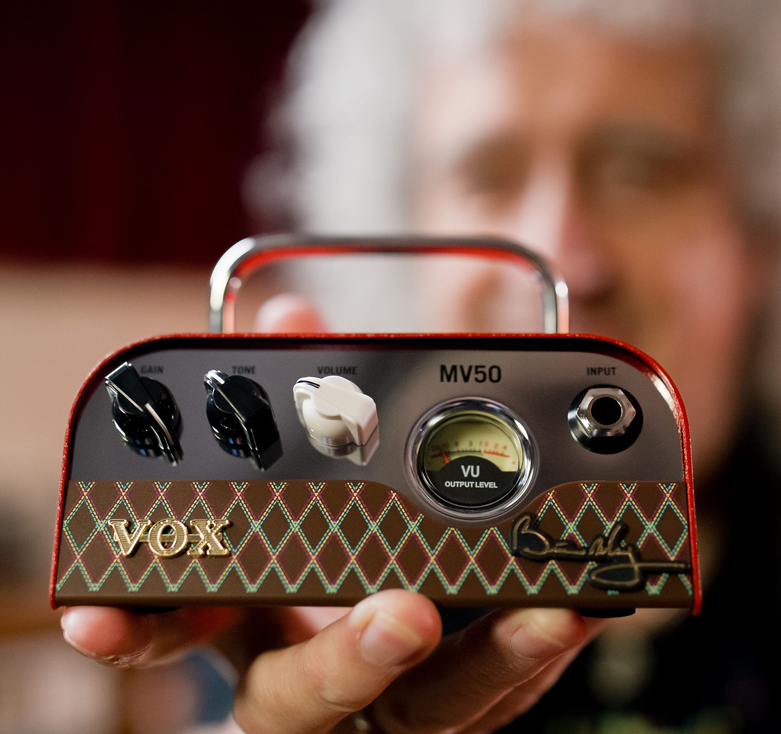 Vox MV50BM Mini Electric Guitar Amplifier - Compact & Portable, Red | Perfect for Home Practice, Studio Recording & Traveling Musicians