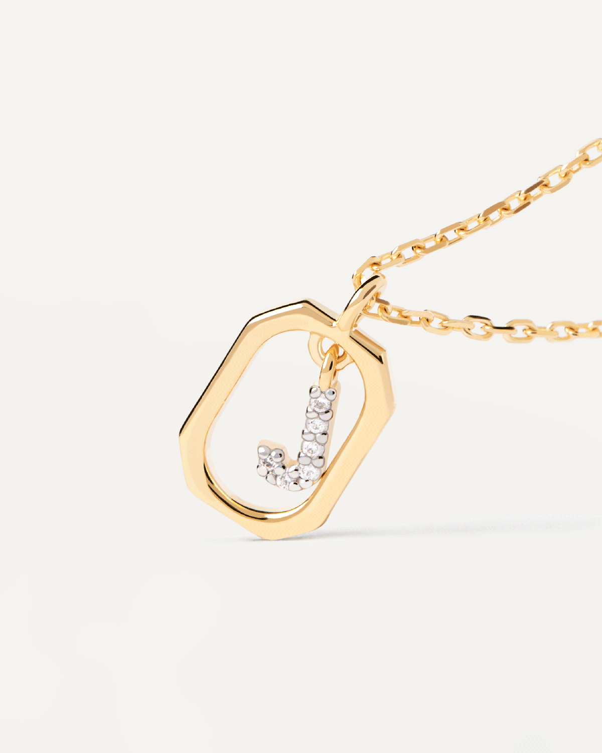 GRID Mini Letter J Necklace - Dainty Gold Initial Necklace for Women, Personalized Jewelry Gift for Her - Perfect for Birthdays, Anniversaries & Everyday Wear