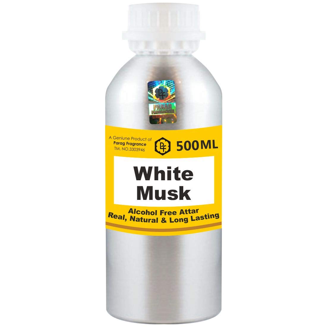 Premium White Musk Attar 500ml - Alcohol-Free Long Lasting Fragrance Oil for Men & Women | Natural Perfume Oil for Daily Wear, Special Occasions & Religious Ceremonies | World's Best Itra Scent | Wholesale Pack