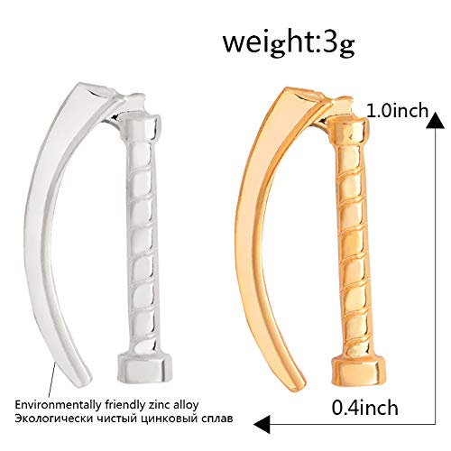 Sterling Silver & Gold Plated Laryngoscope Pin Brooch - Perfect Gift for Doctors, Nurses & Medical Graduates - Ideal for White Coat, ID Badge & Graduation Ceremonies