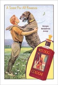 Wet Dog Cologne Fine Art Canvas Print - 20x30 Inches - Pet-Themed Home Decor for Living Room, Bedroom & Office
