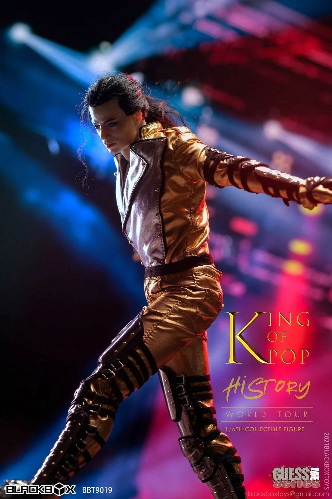 Blackbox Toys 1/6 Scale BBT 9019 Guess Me Series Michael Jackson King of Pop World Tour Collectible Action Figure - Perfect for Music Fans, Pop Culture Collectors & Display Showcase