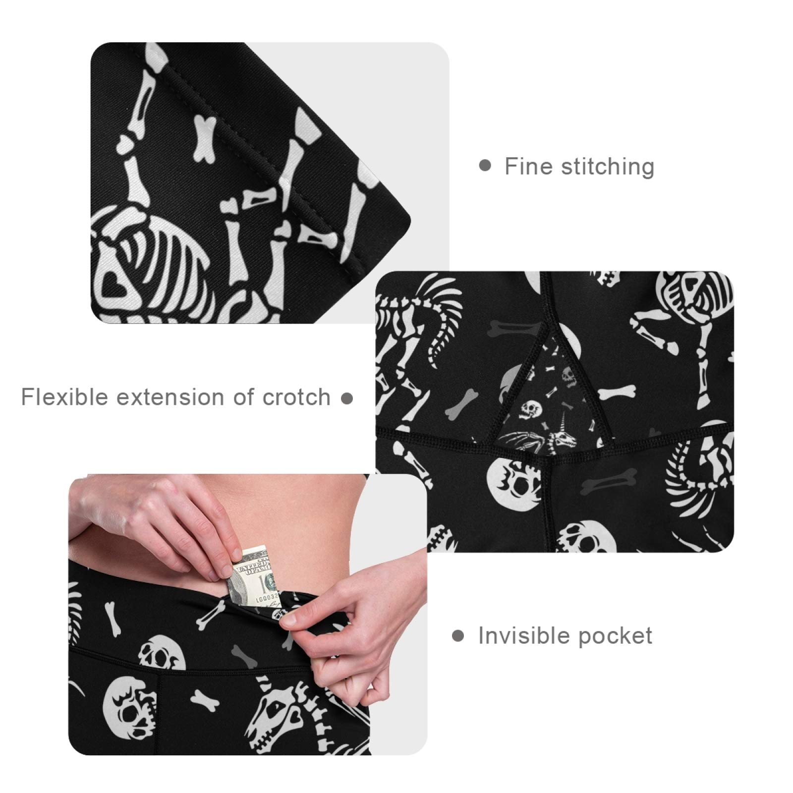 Unicorn Yoga Pants with Hidden Pockets - High Waist Tummy Control Leggings for Women, Workout & Running