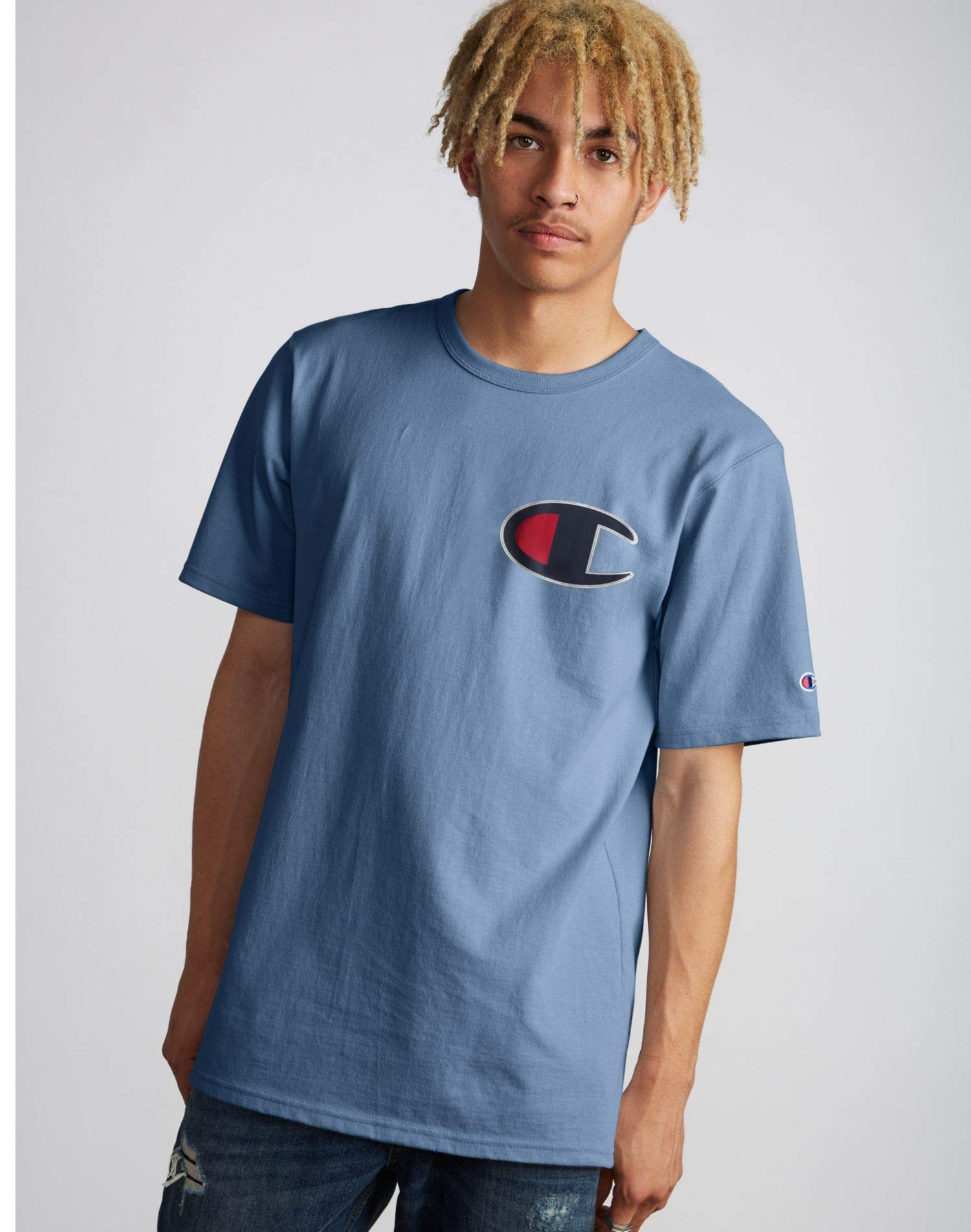 Champion Life Men's Short-Sleeve T-Shirt - Comfortable Cotton Crewneck Tee for Casual Wear - XL Size 7947 in White - Perfect for Gym, Workout & Everyday Outfits
