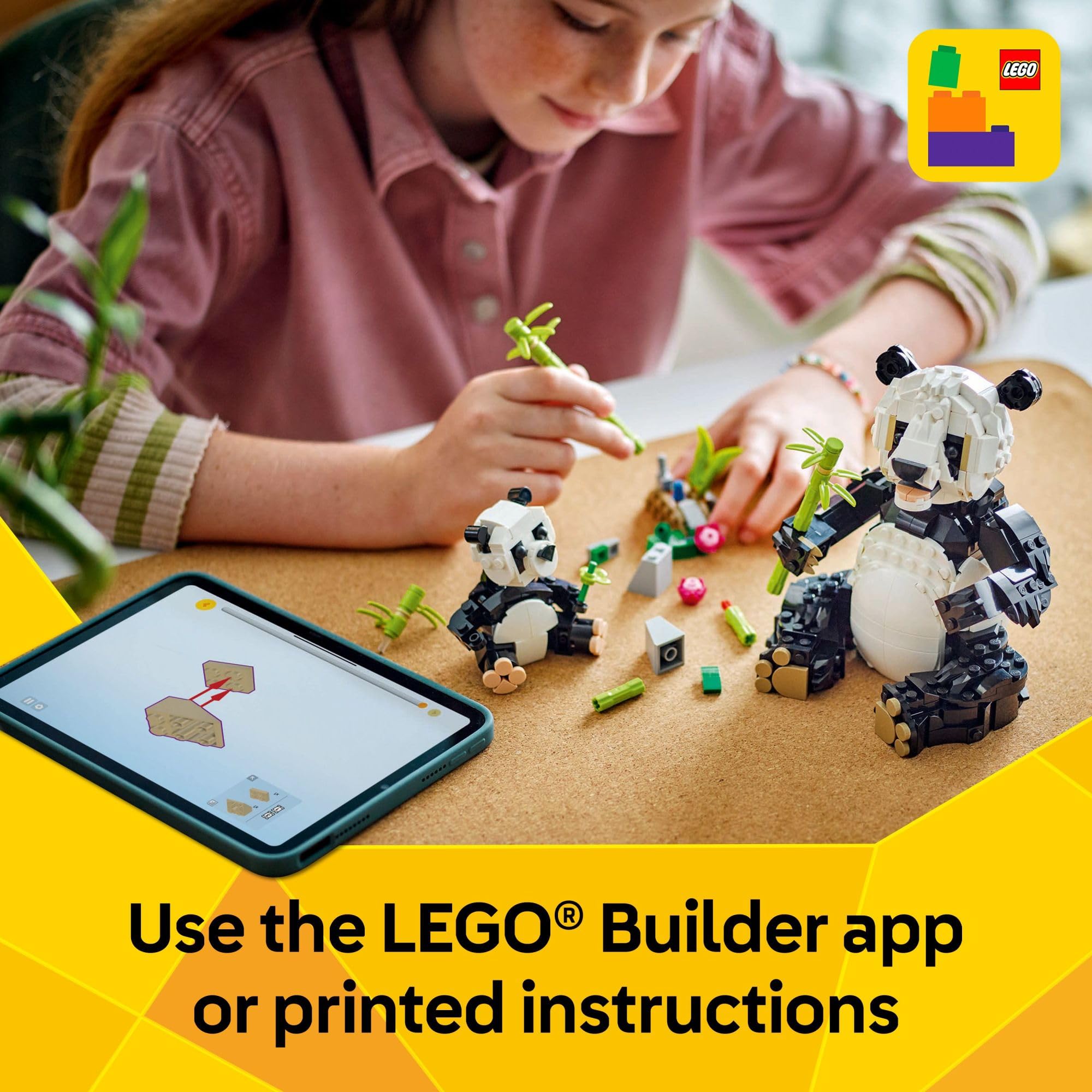 LEGO Creator 3-in-1 Wild Animals Panda Family Building Set (31165) - Build Panda, Penguin or Orca Animal Figures - Creative STEM Toy for Kids Ages 8+ - Perfect Birthday Gift for Boys & Girls - Fun for Imaginative Play & Animal Lovers
