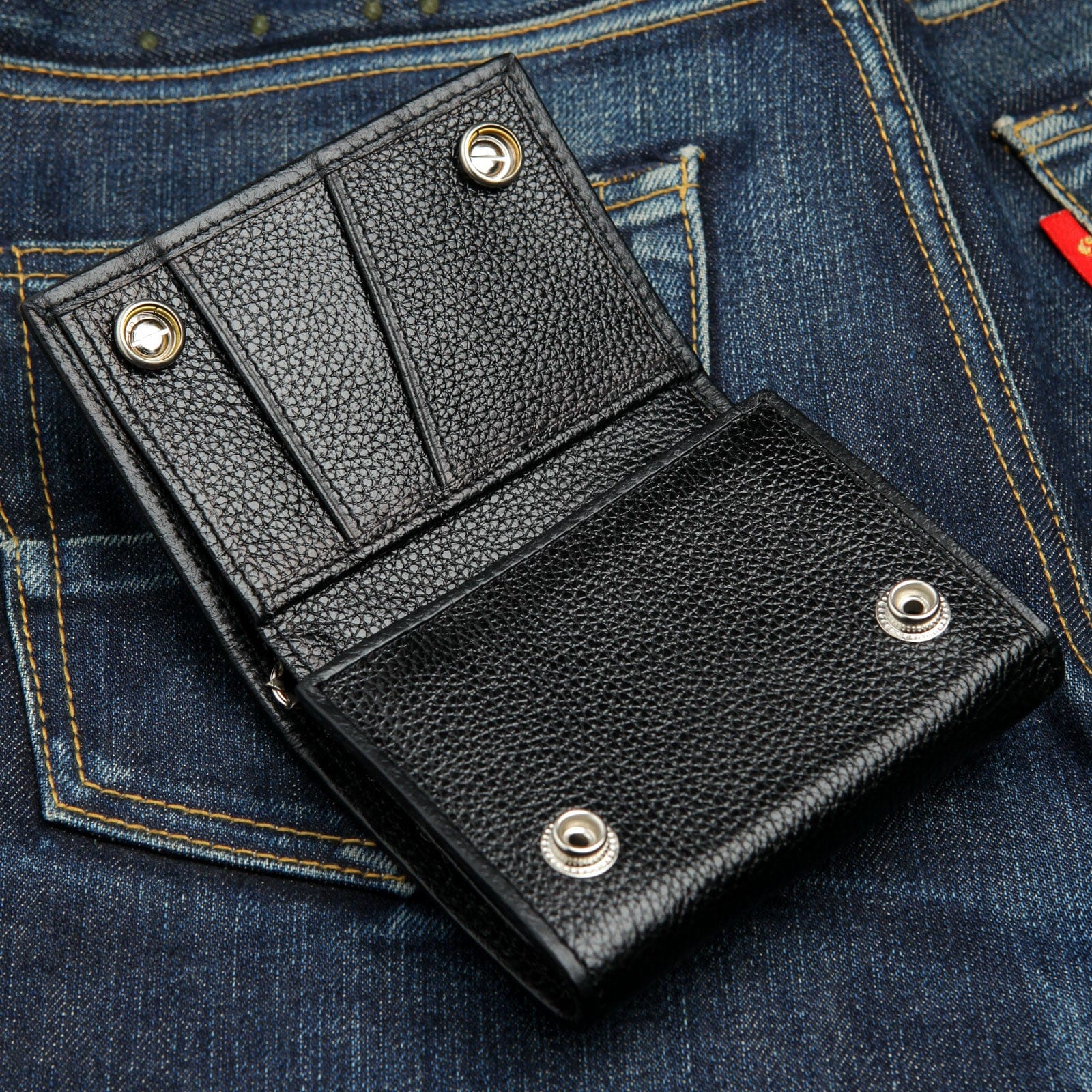 Authentic Cowhide Leather Biker Wallet for Men - RFID Blocking, Multiple Card Slots & ID Window - Perfect for Motorcycle Riders, Travel & Everyday Use