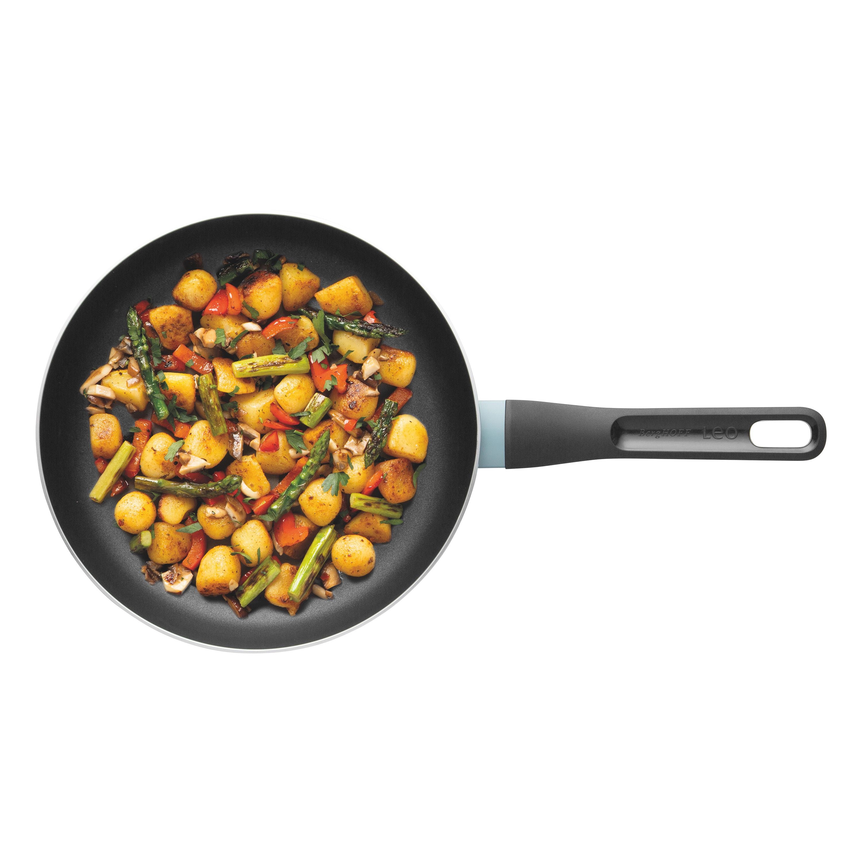 BergHOFF Slate Non-Stick Aluminum Frying Pan 9.5 Inch - Professional Cookware for Healthy Cooking, Perfect for Eggs, Pancakes & Sauteing - Ideal for Home Kitchen & Restaurant Use