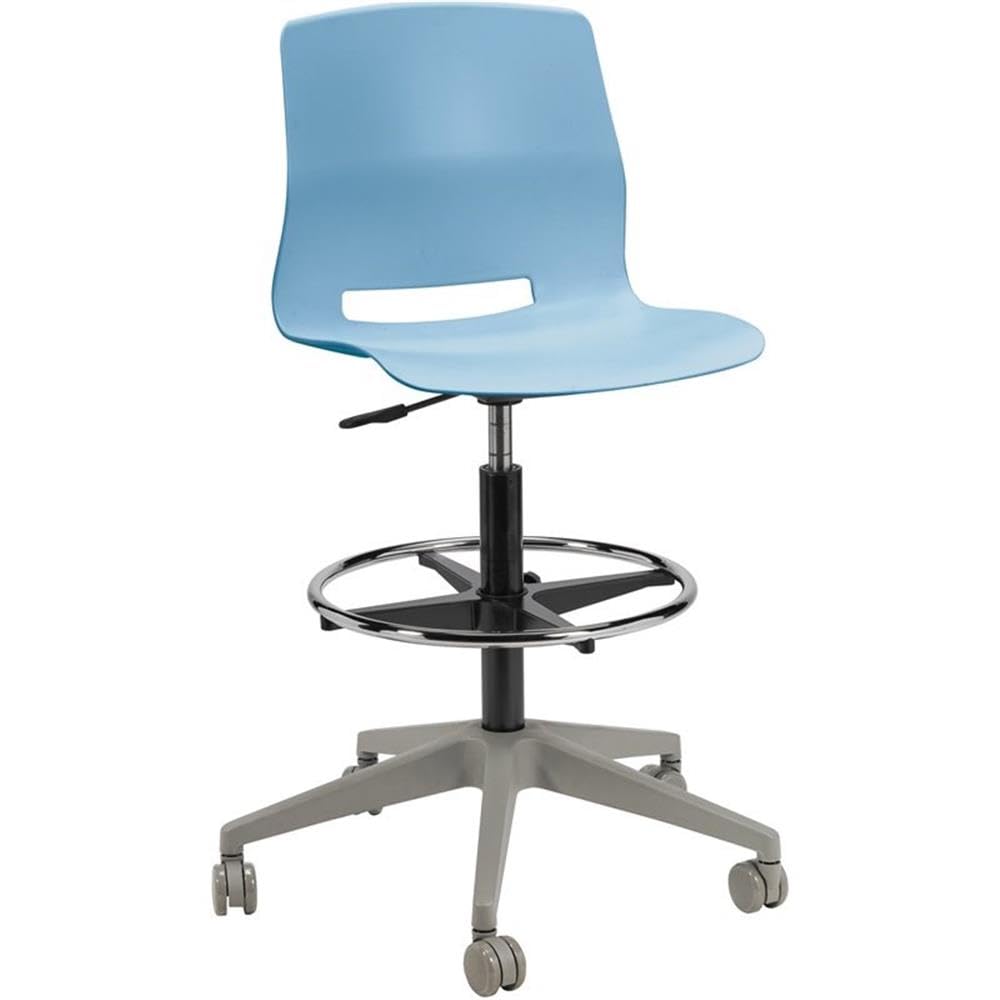 Ergonomic Lola Office Chair - Sky Blue Mesh Back, Adjustable Height, Swivel & Rolling for Home & Office Workspace - Perfect for Long Hours Sitting & Computer Work